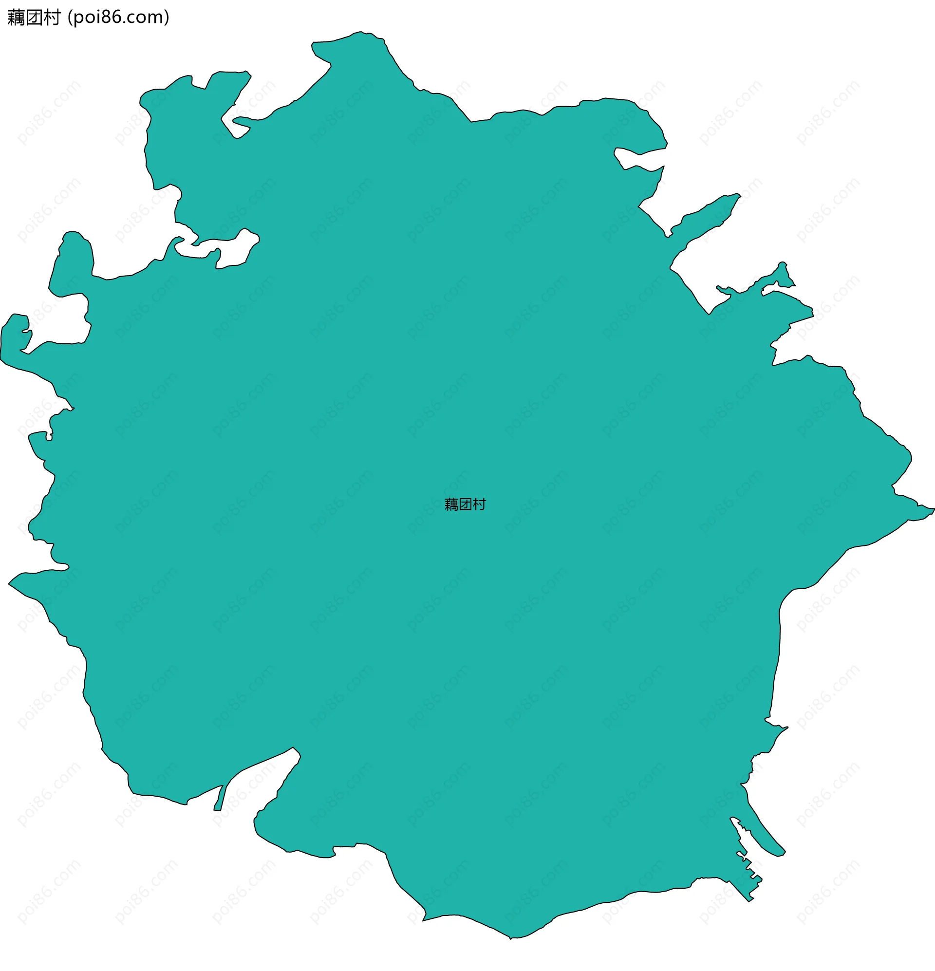 藕团村边界地图