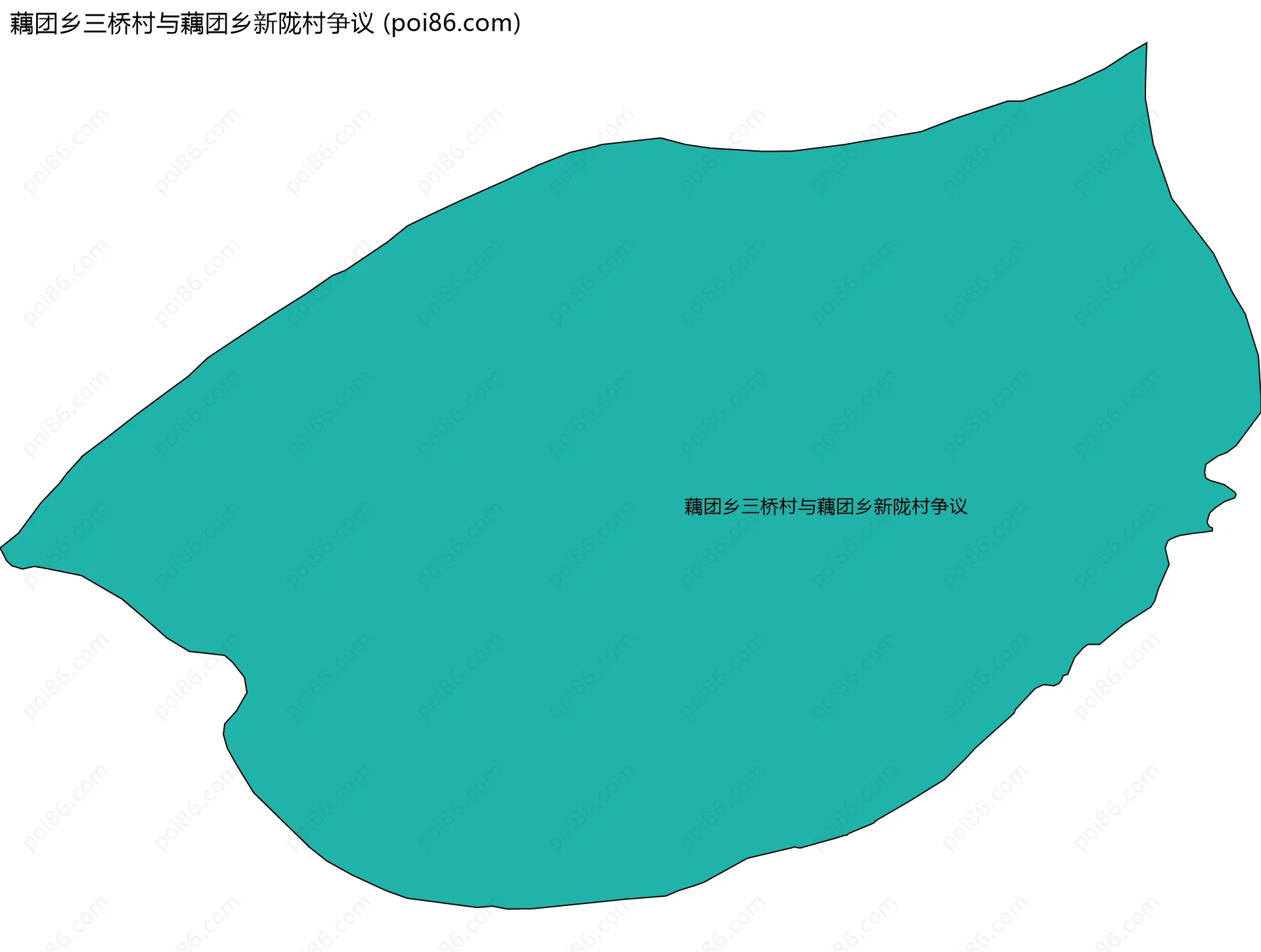 藕团乡三桥村与藕团乡新陇村争议边界地图
