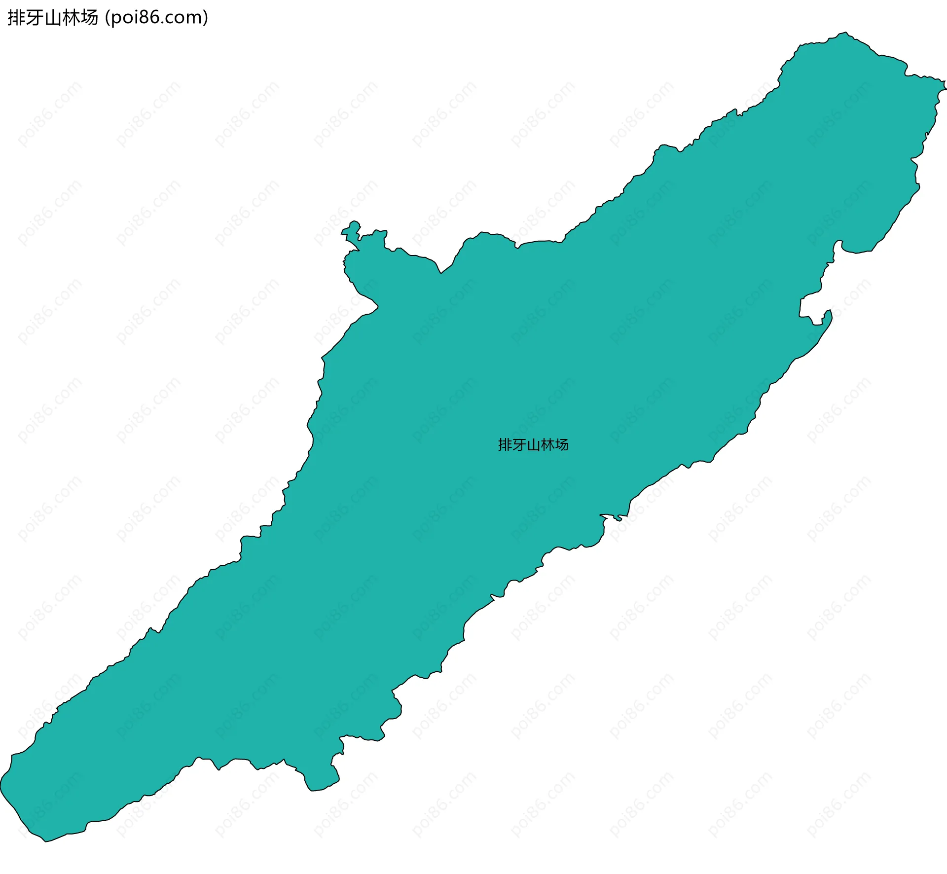 排牙山林场边界地图