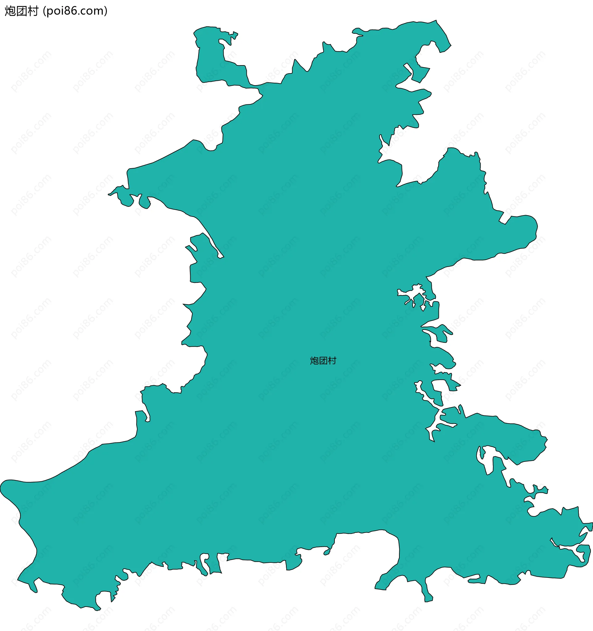 炮团村边界地图