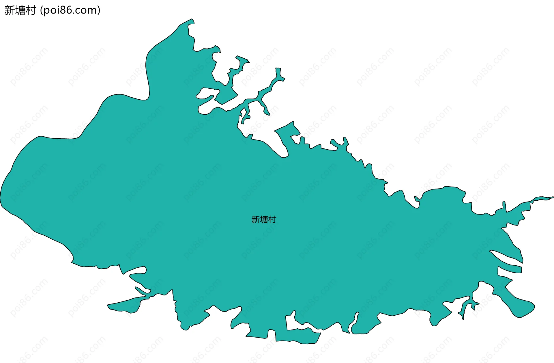 新塘村边界地图