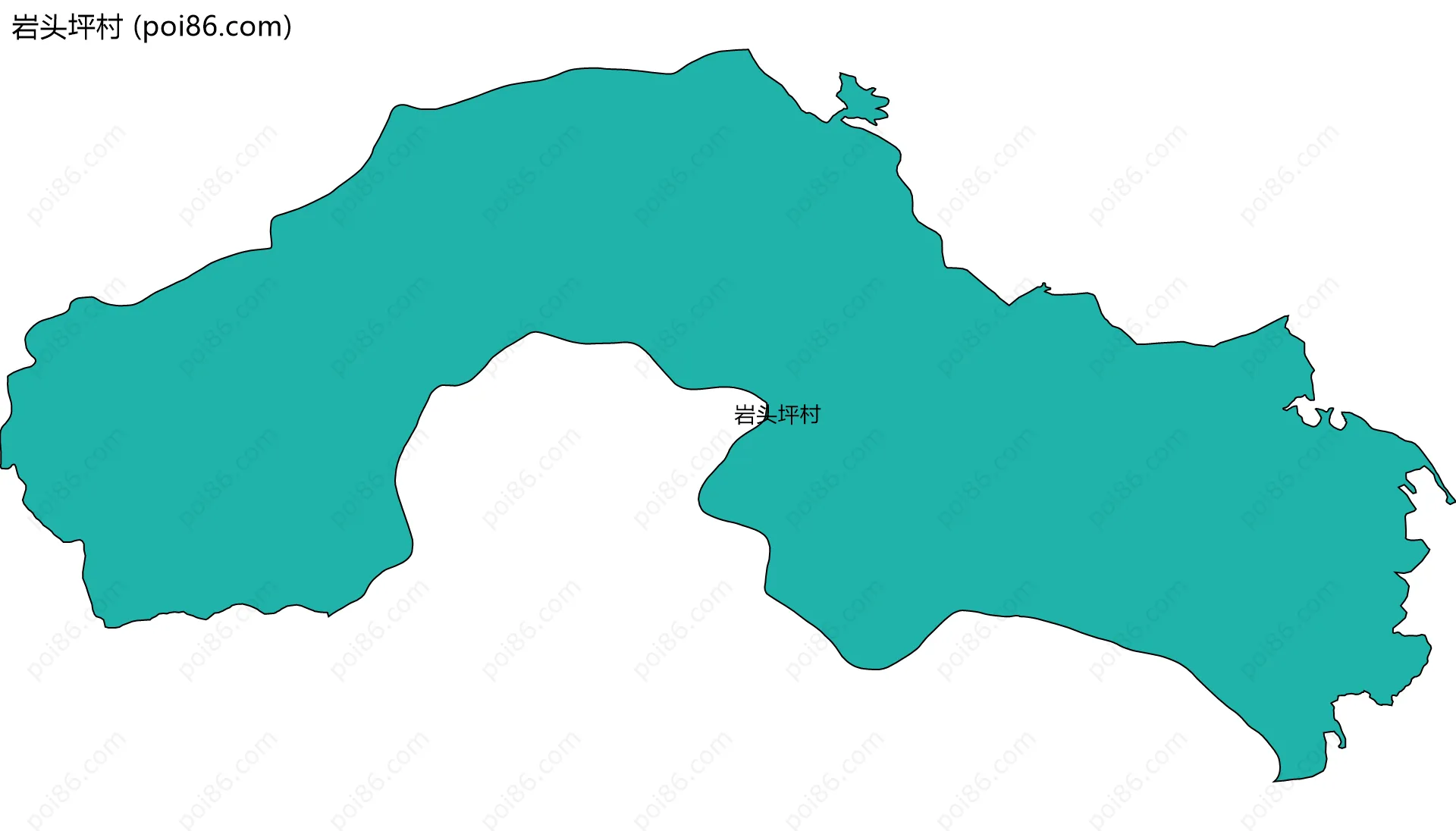 岩头坪村边界地图