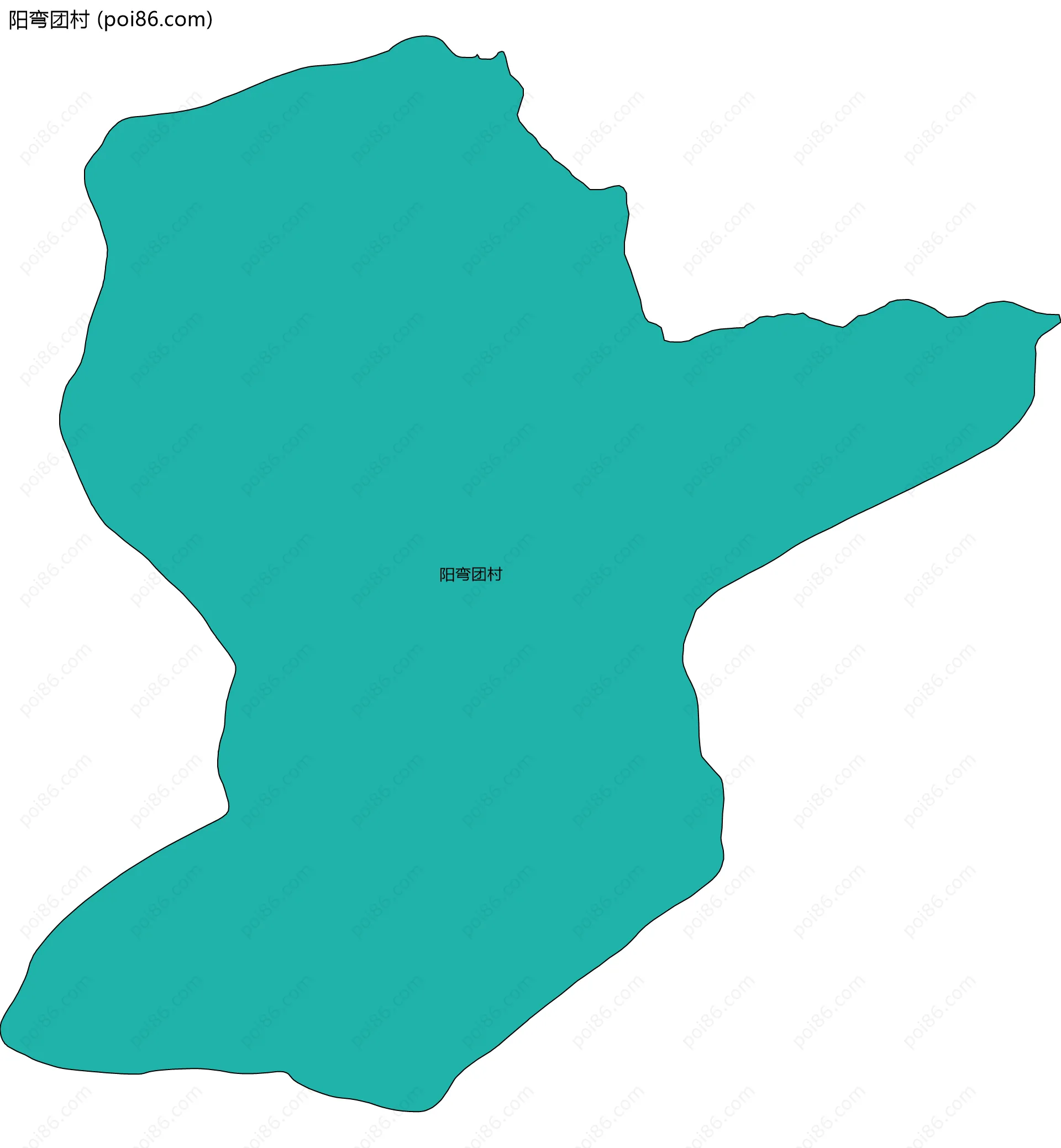 阳弯团村边界地图