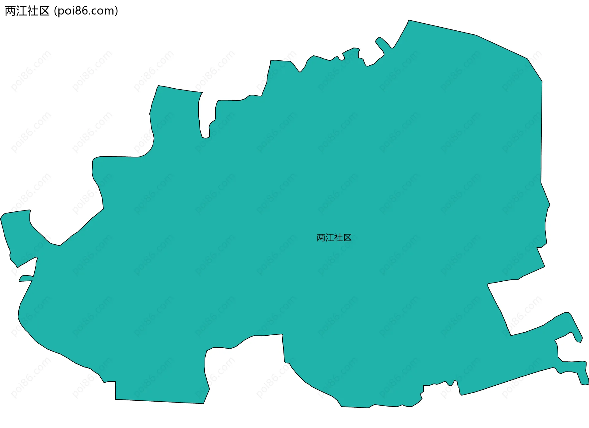 两江社区边界地图