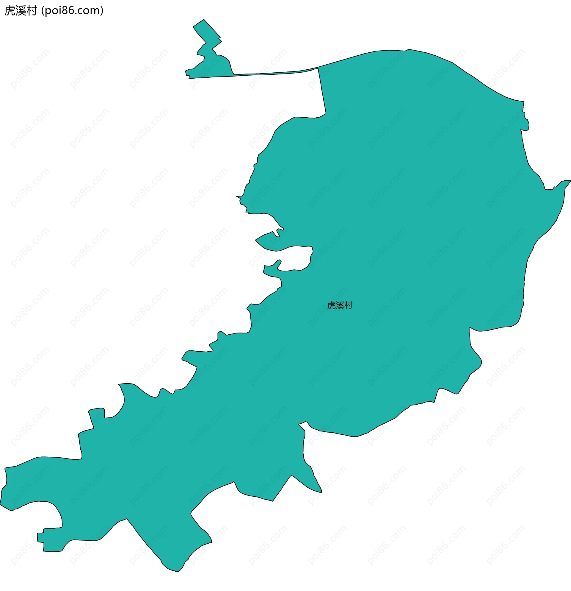 虎溪村边界地图
