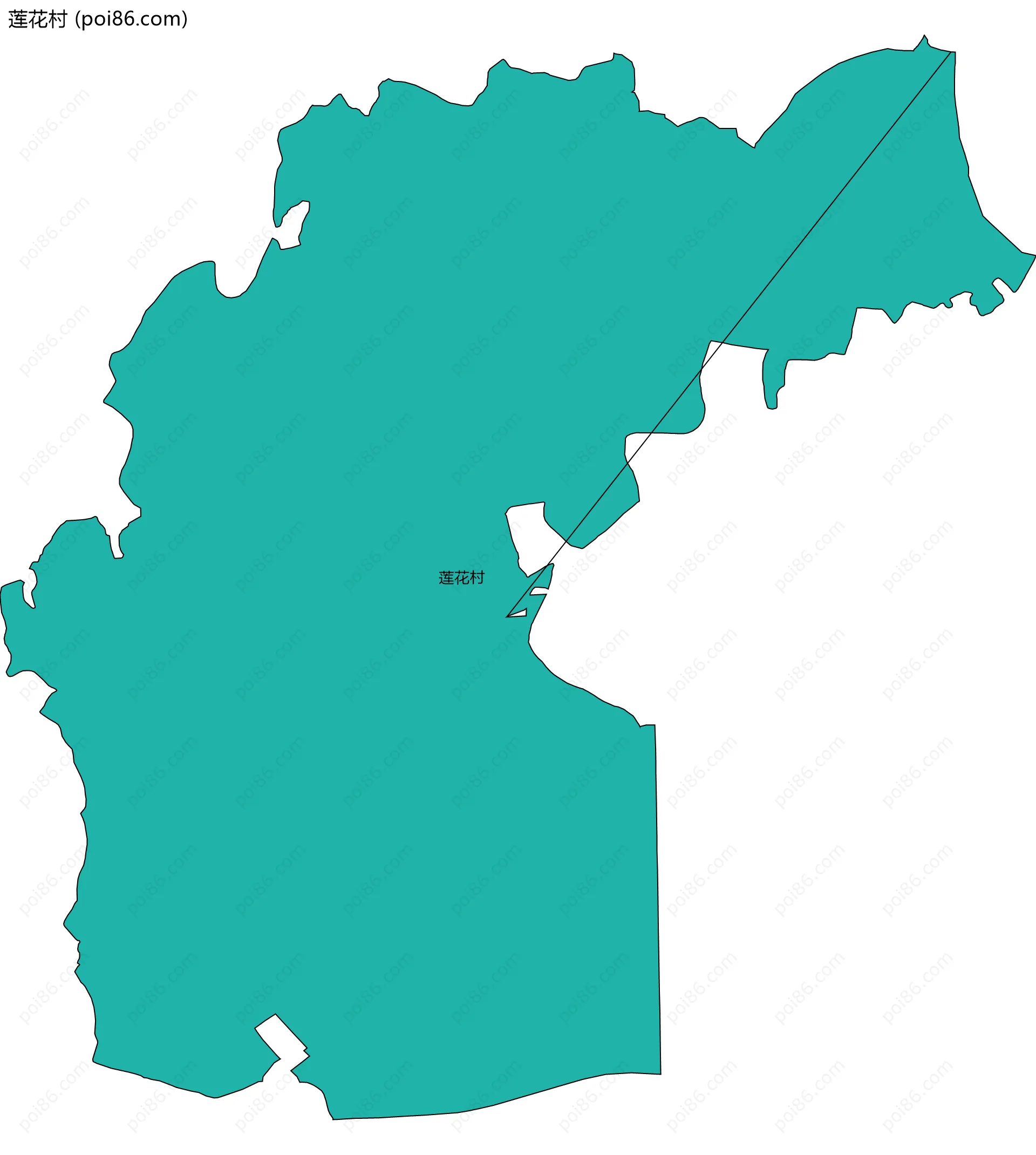 莲花村边界地图