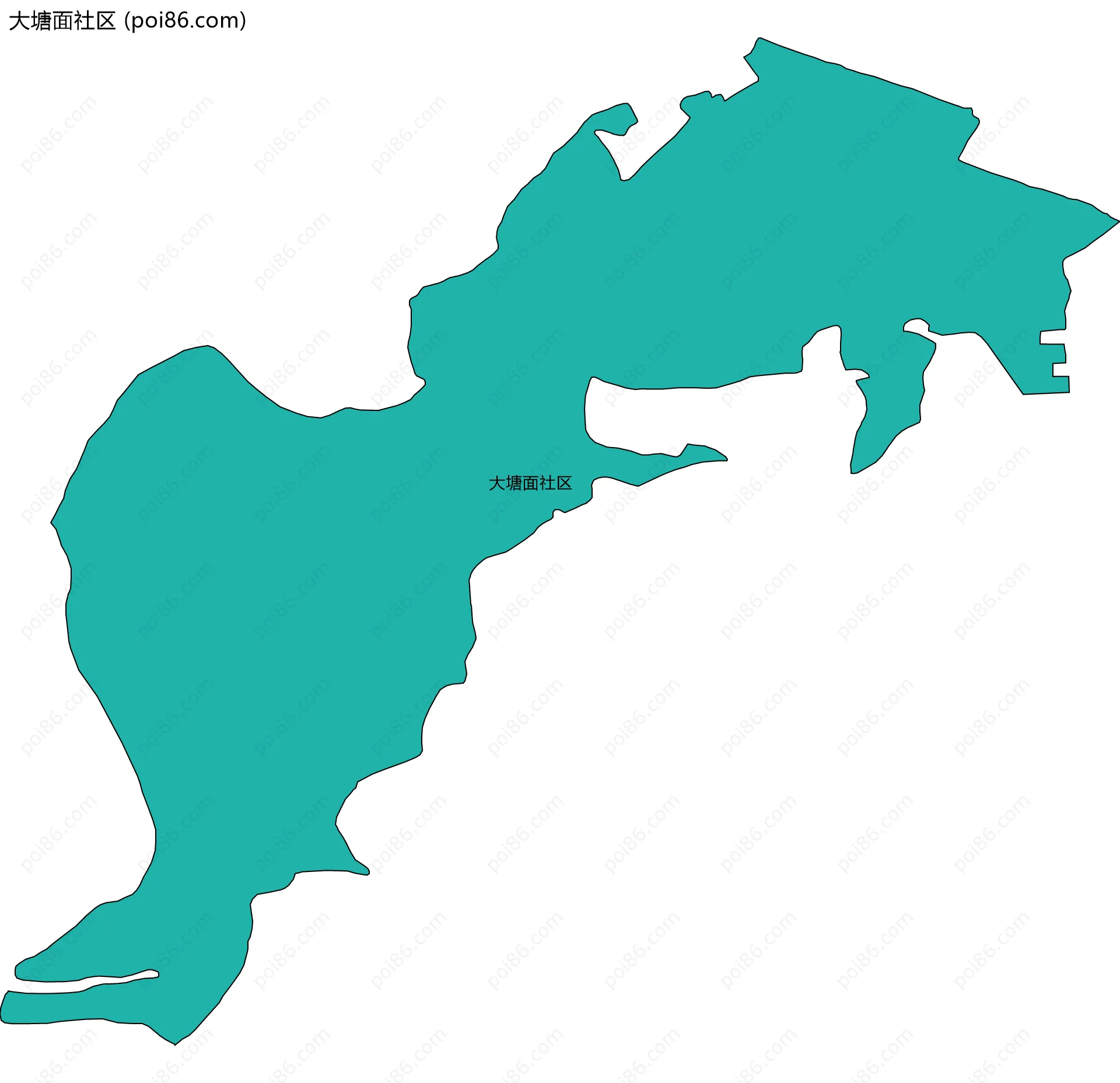 大塘面社区边界地图