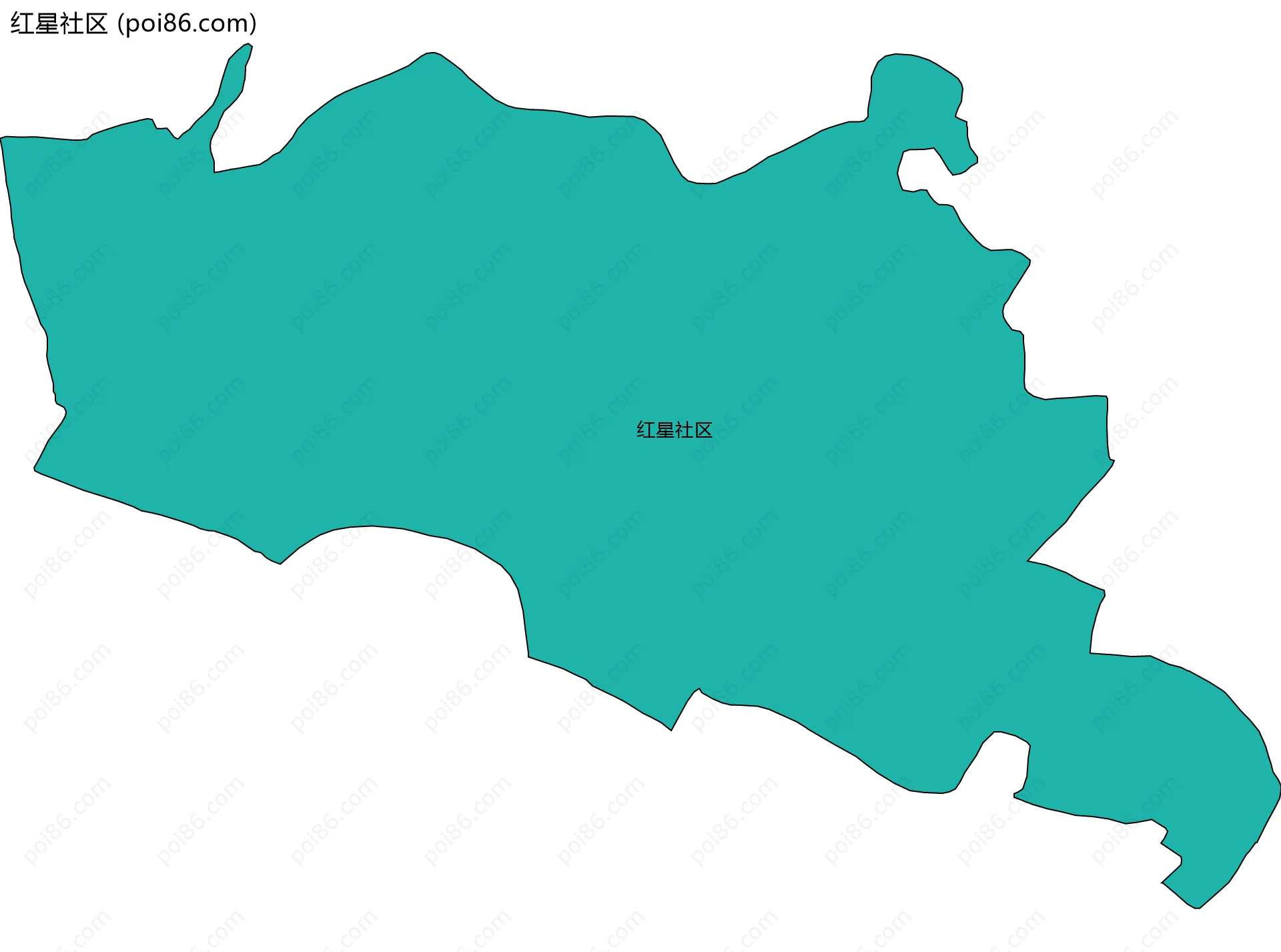 红星社区边界地图