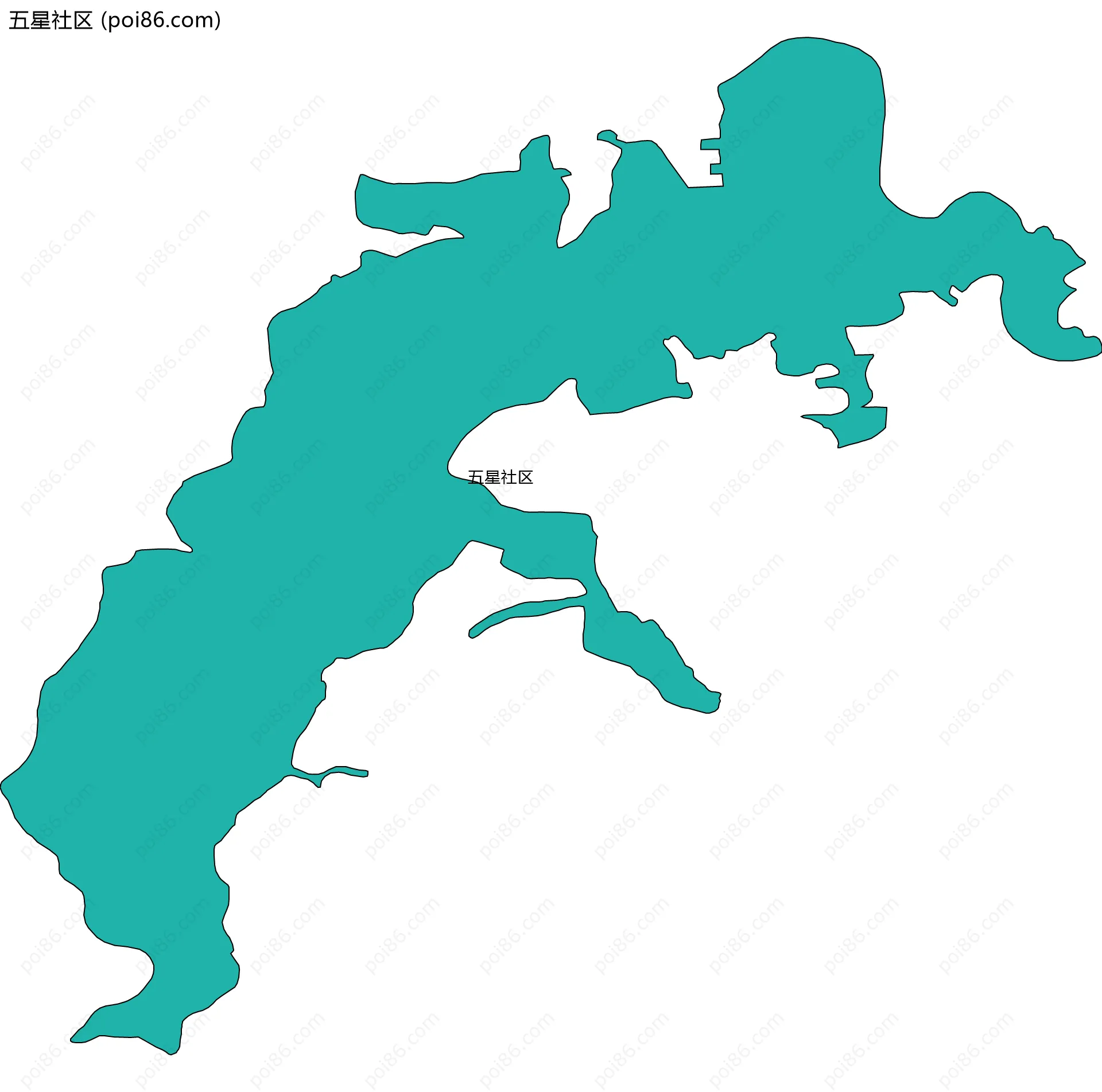 五星社区边界地图