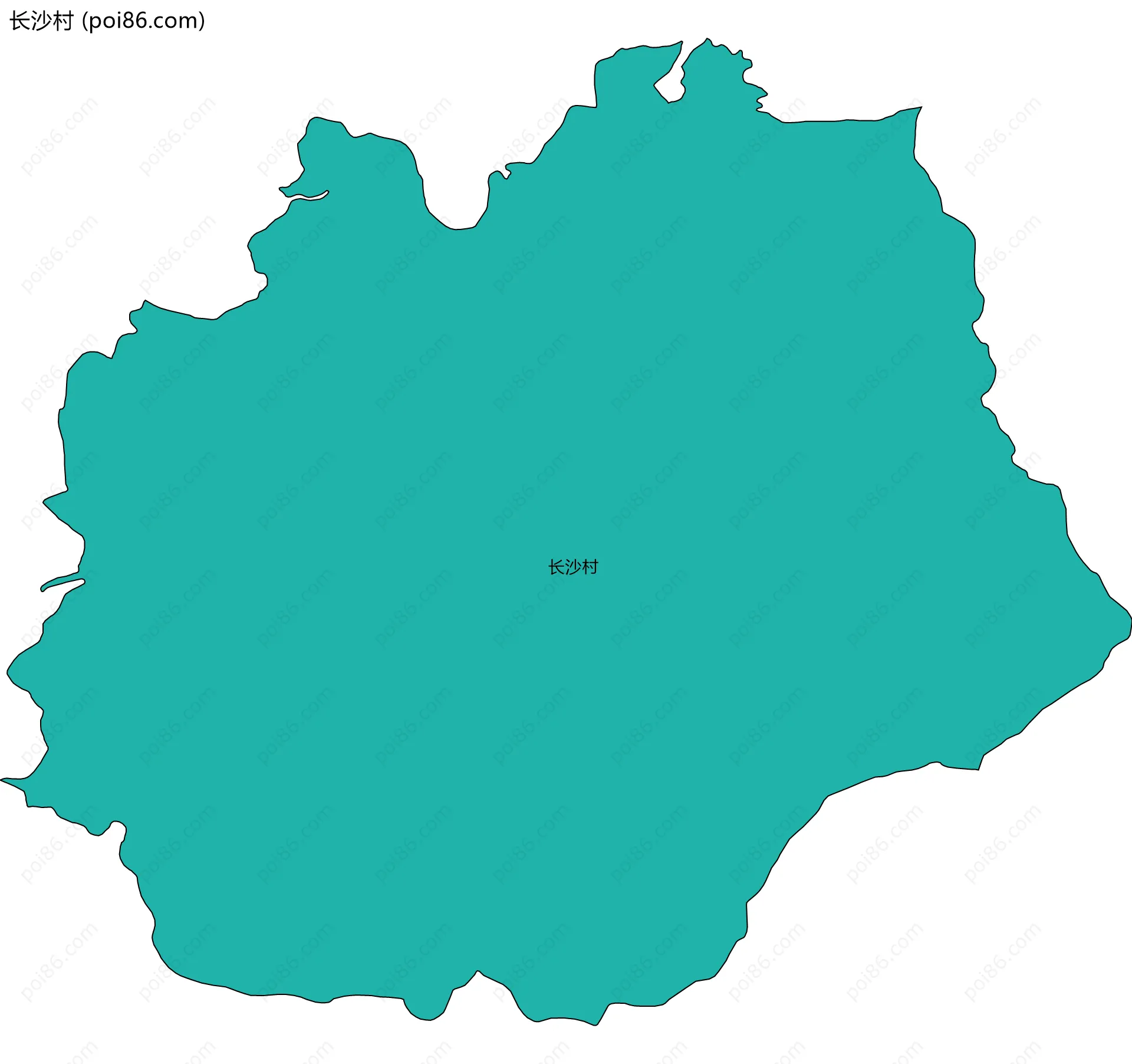 长沙村边界地图