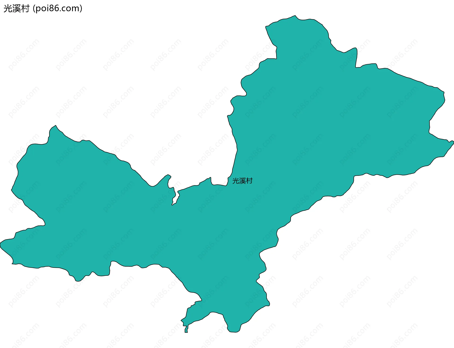 光溪村边界地图