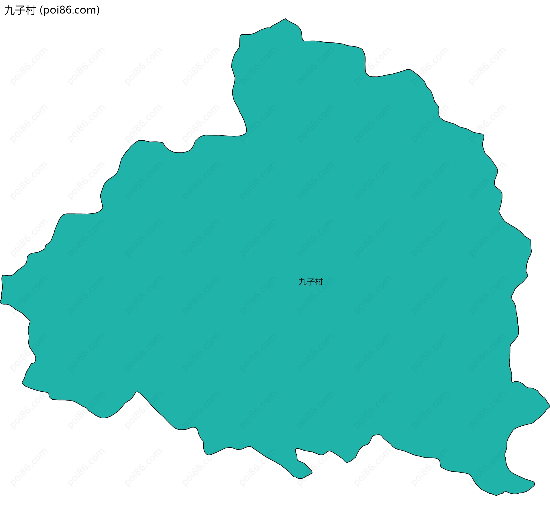 九子村边界地图