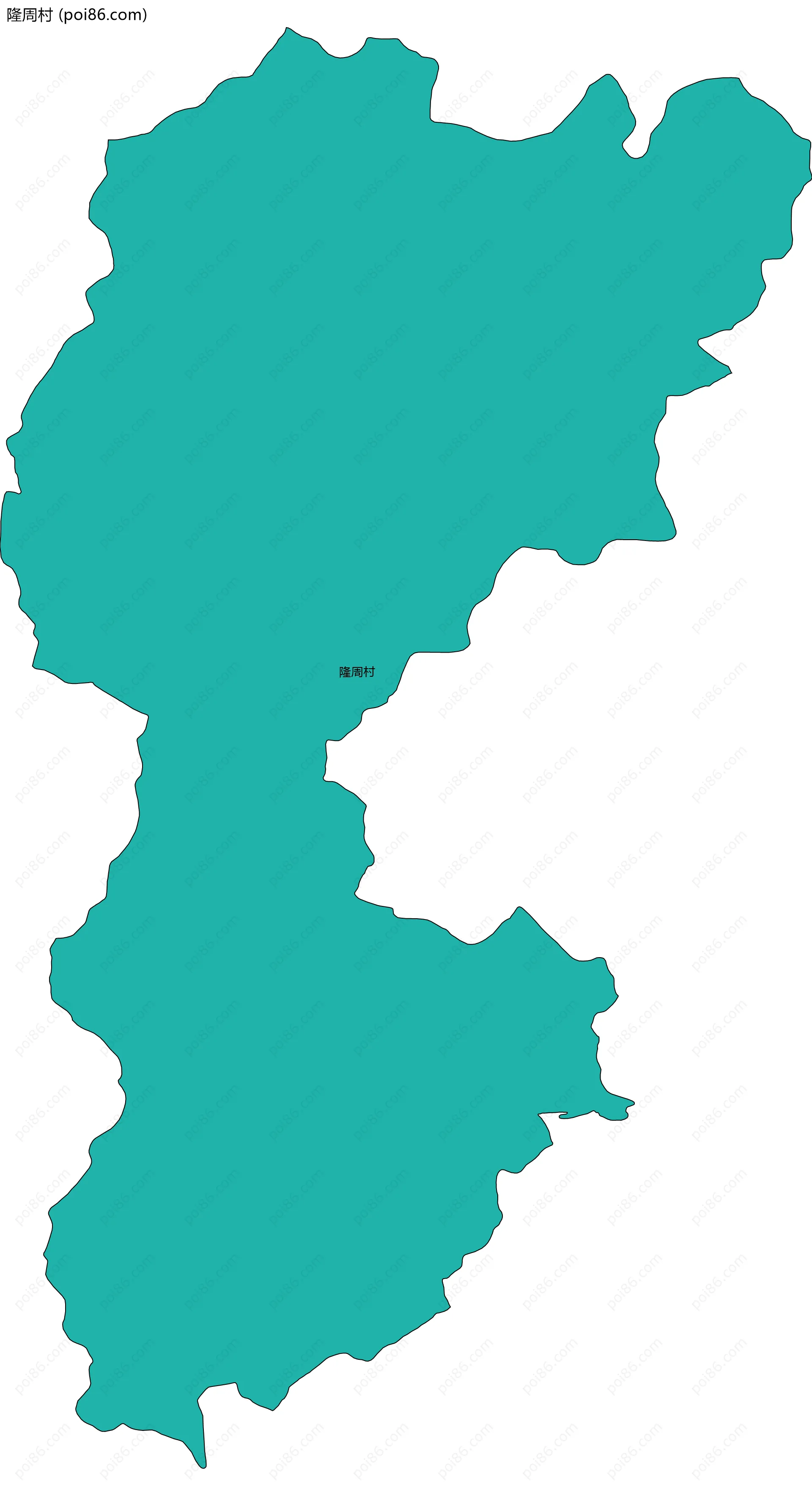 隆周村边界地图