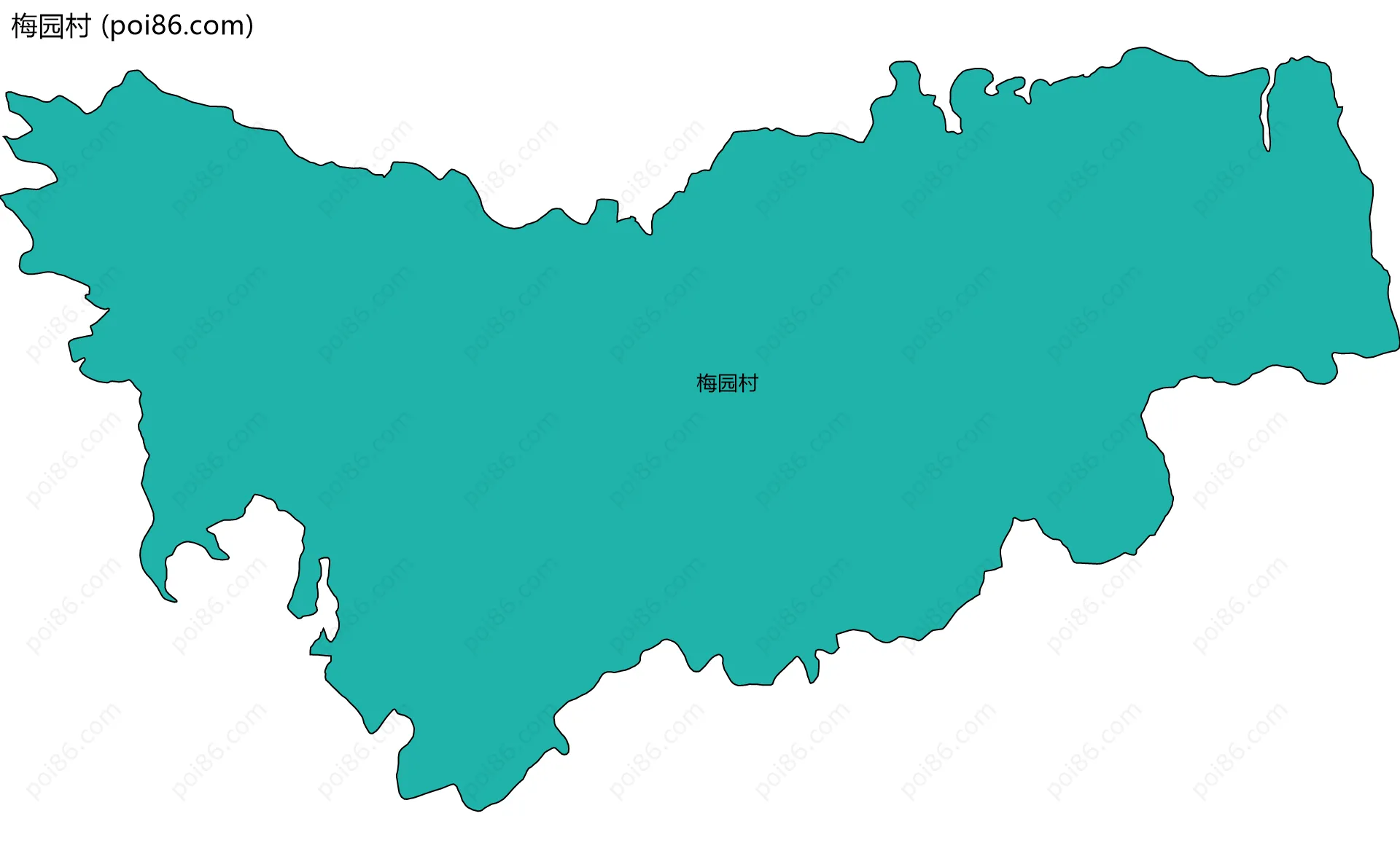 梅园村边界地图