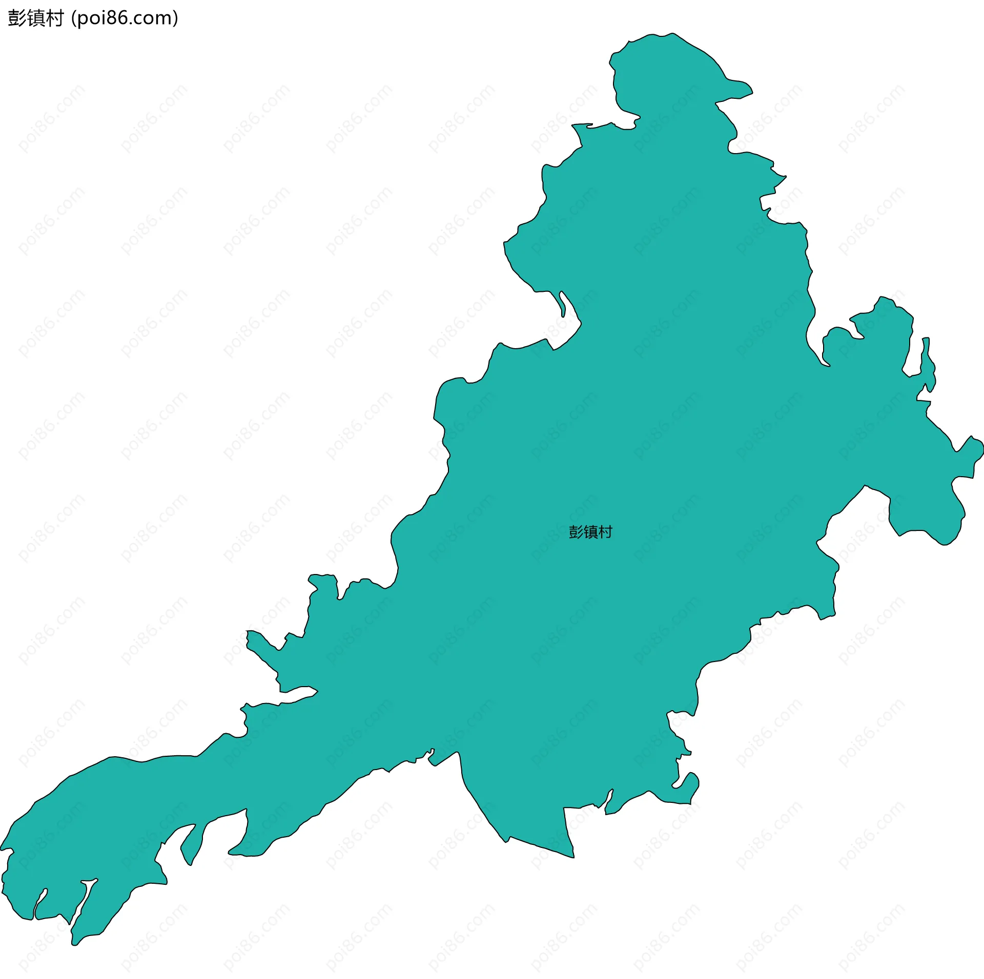 彭镇村边界地图