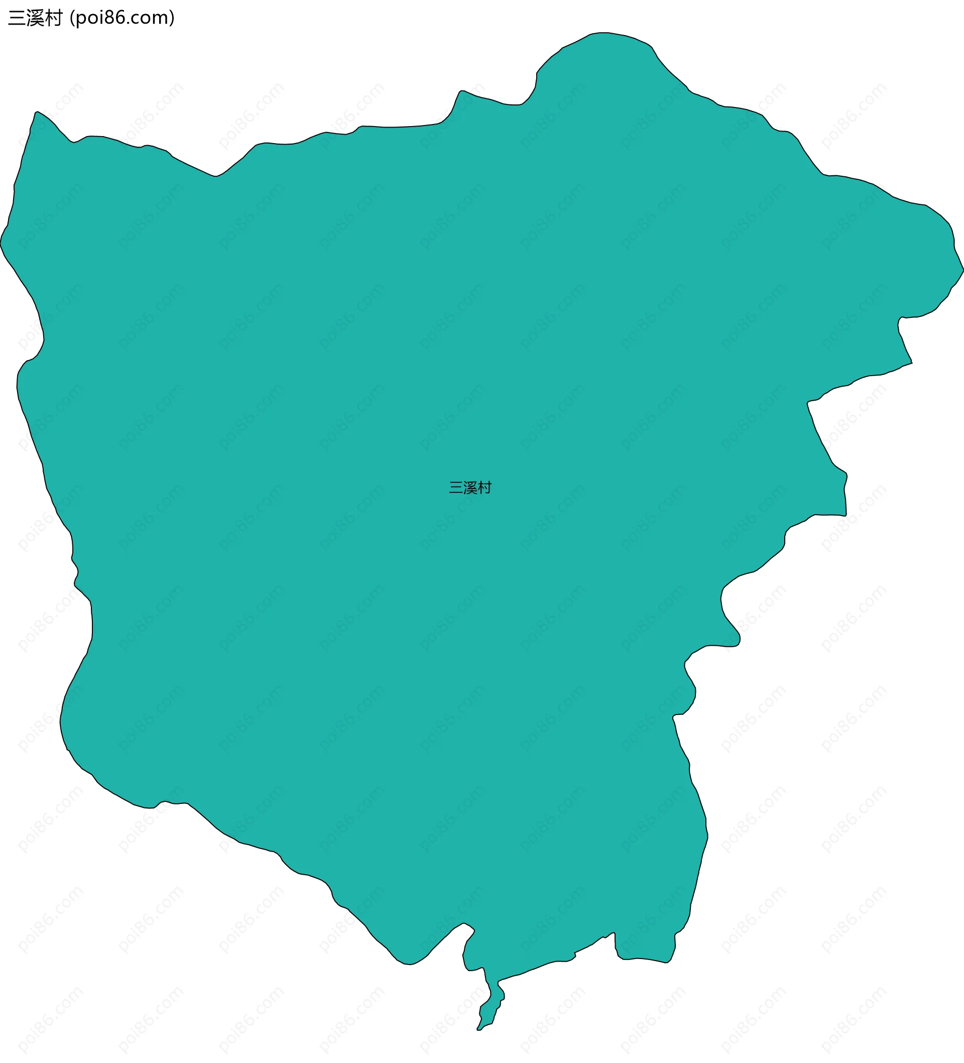 三溪村边界地图