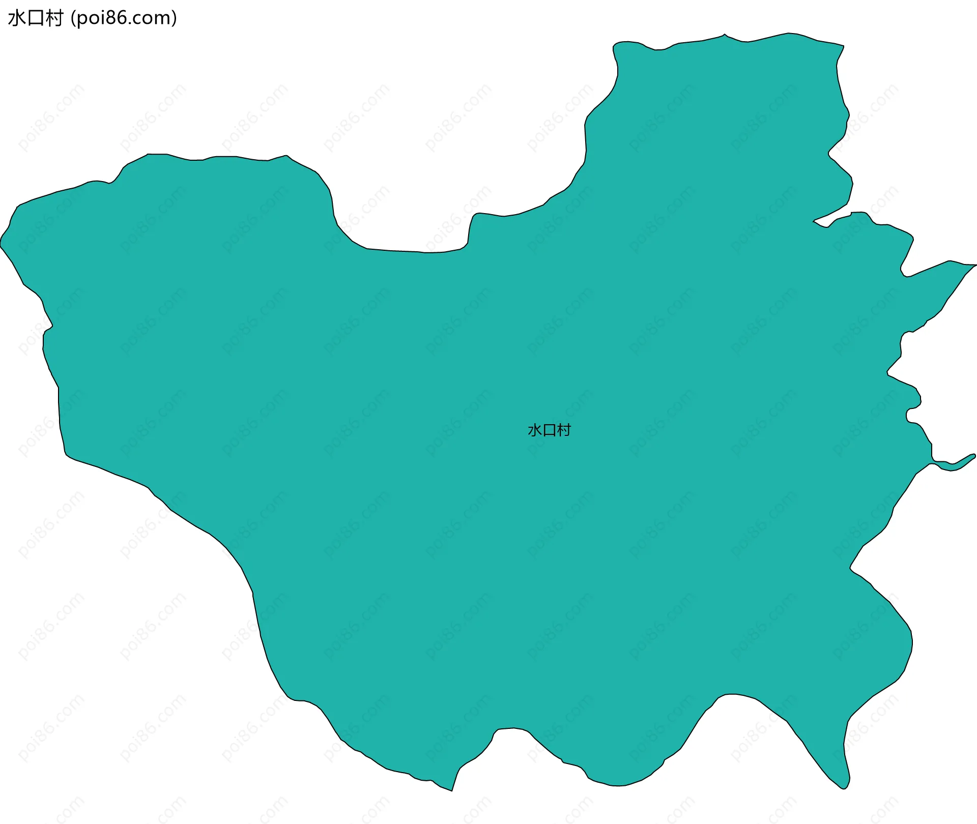 水口村边界地图