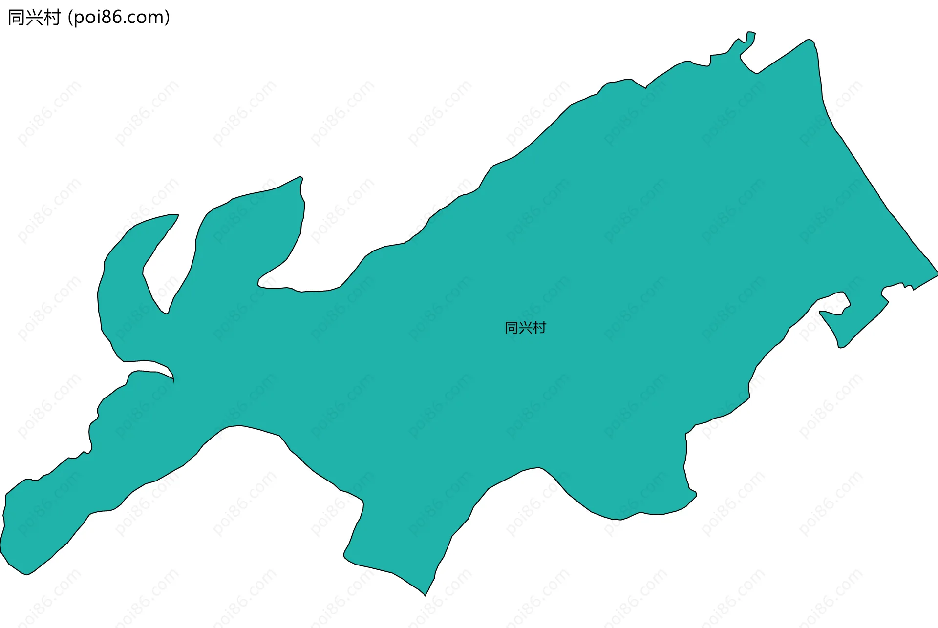 同兴村边界地图