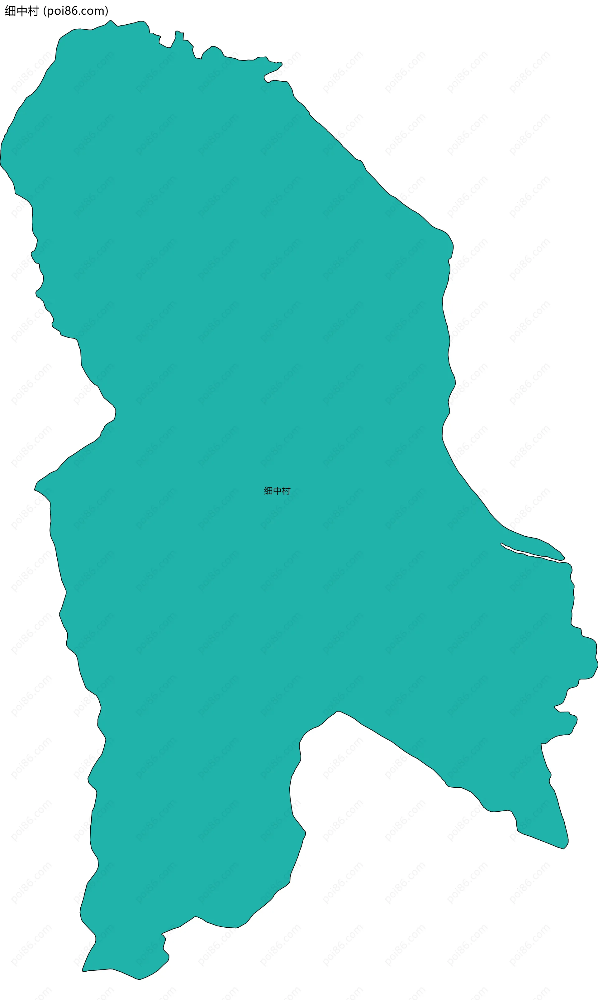 细中村边界地图