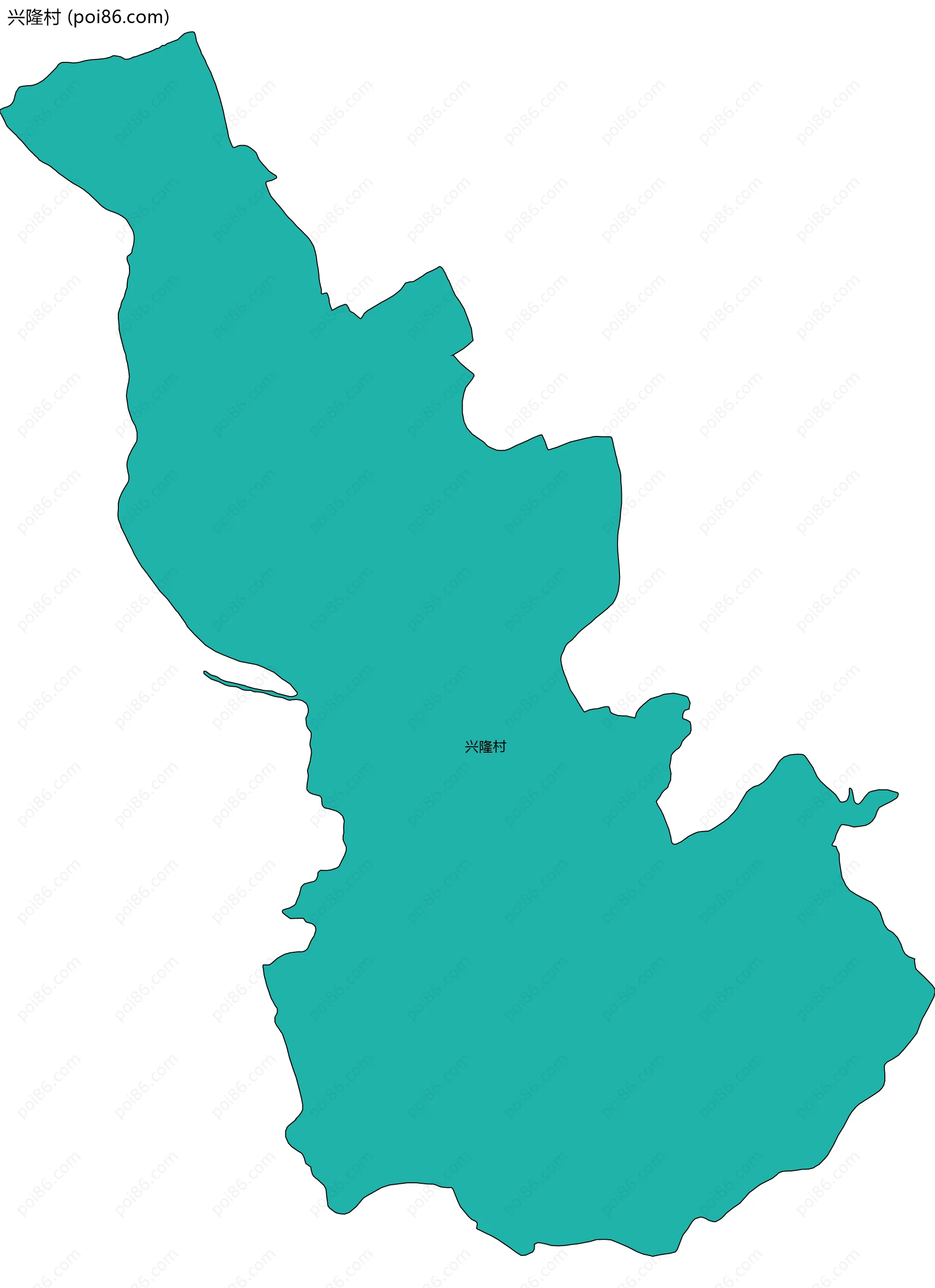 兴隆村边界地图