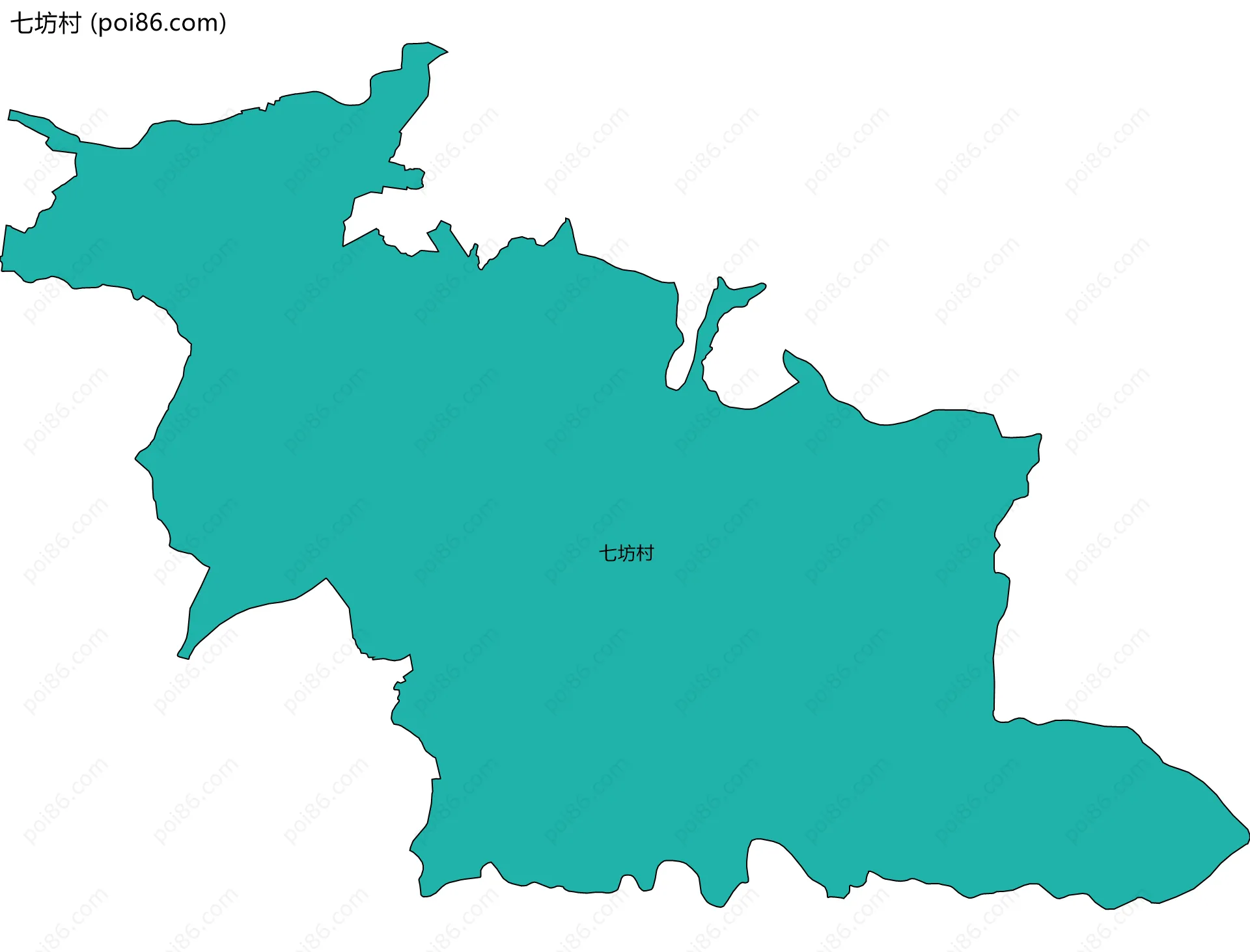 七坊村边界地图