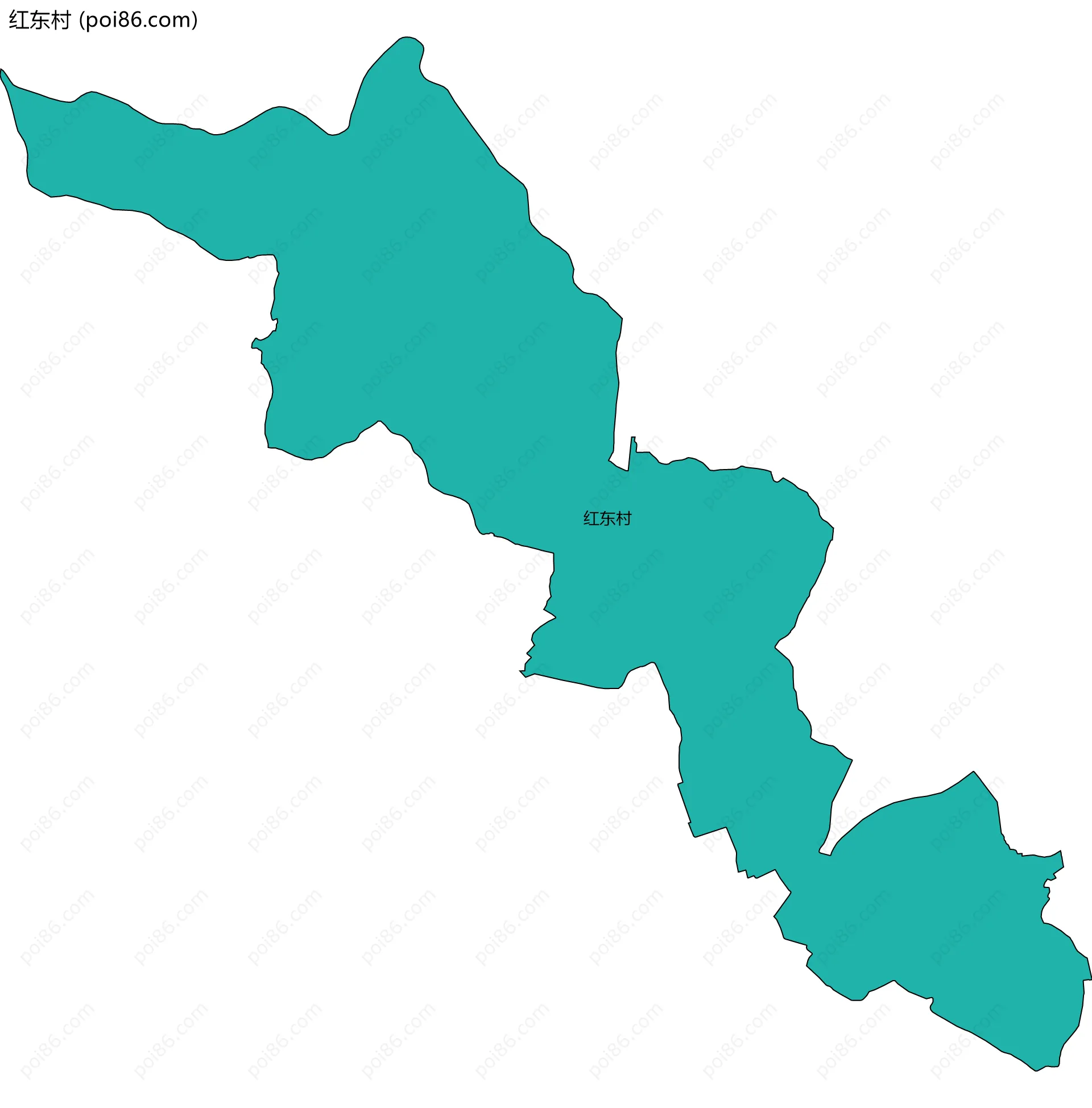 红东村边界地图