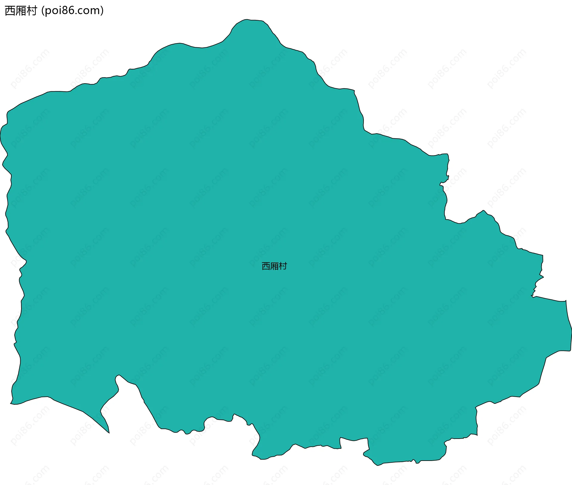 西厢村边界地图