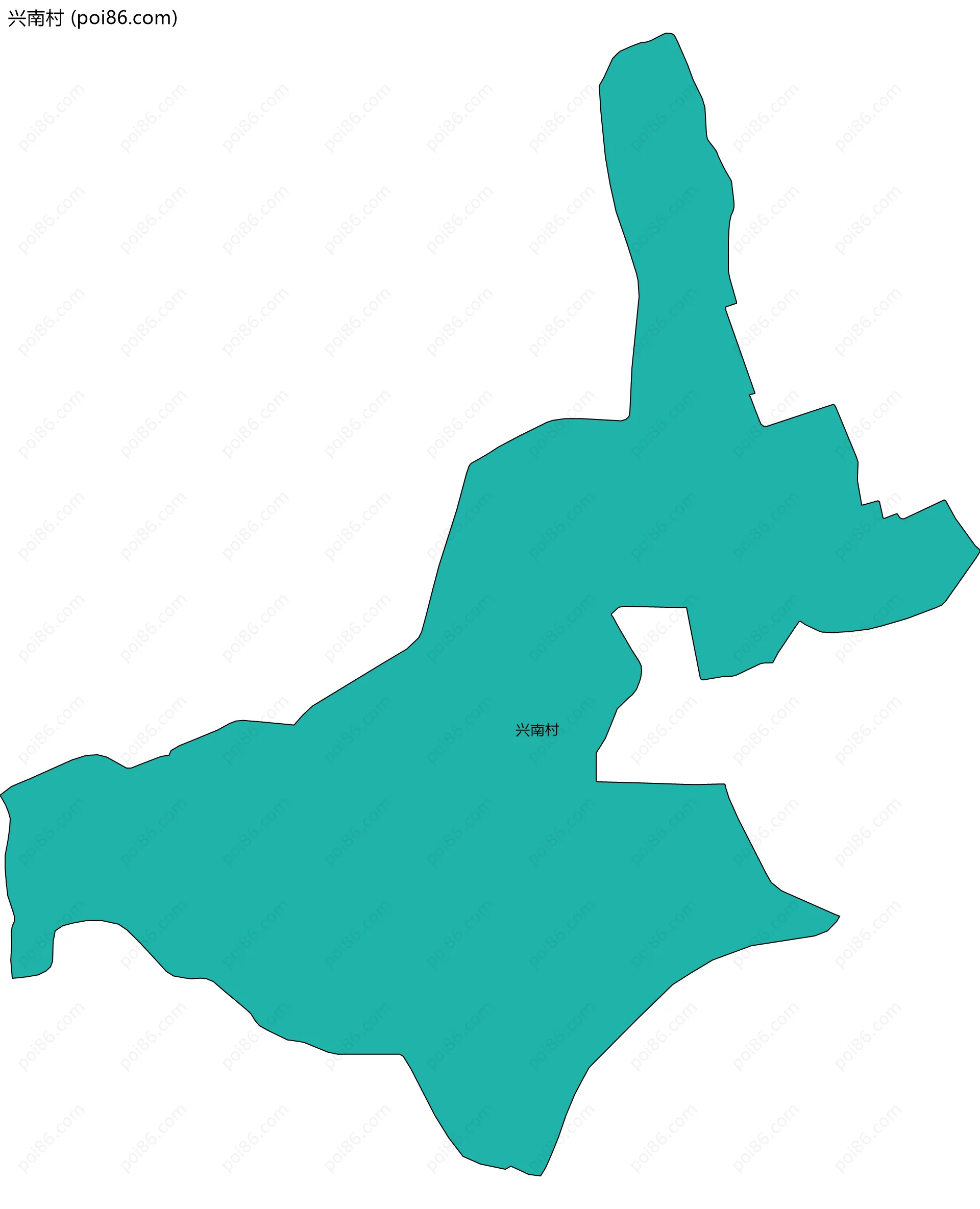 兴南村边界地图