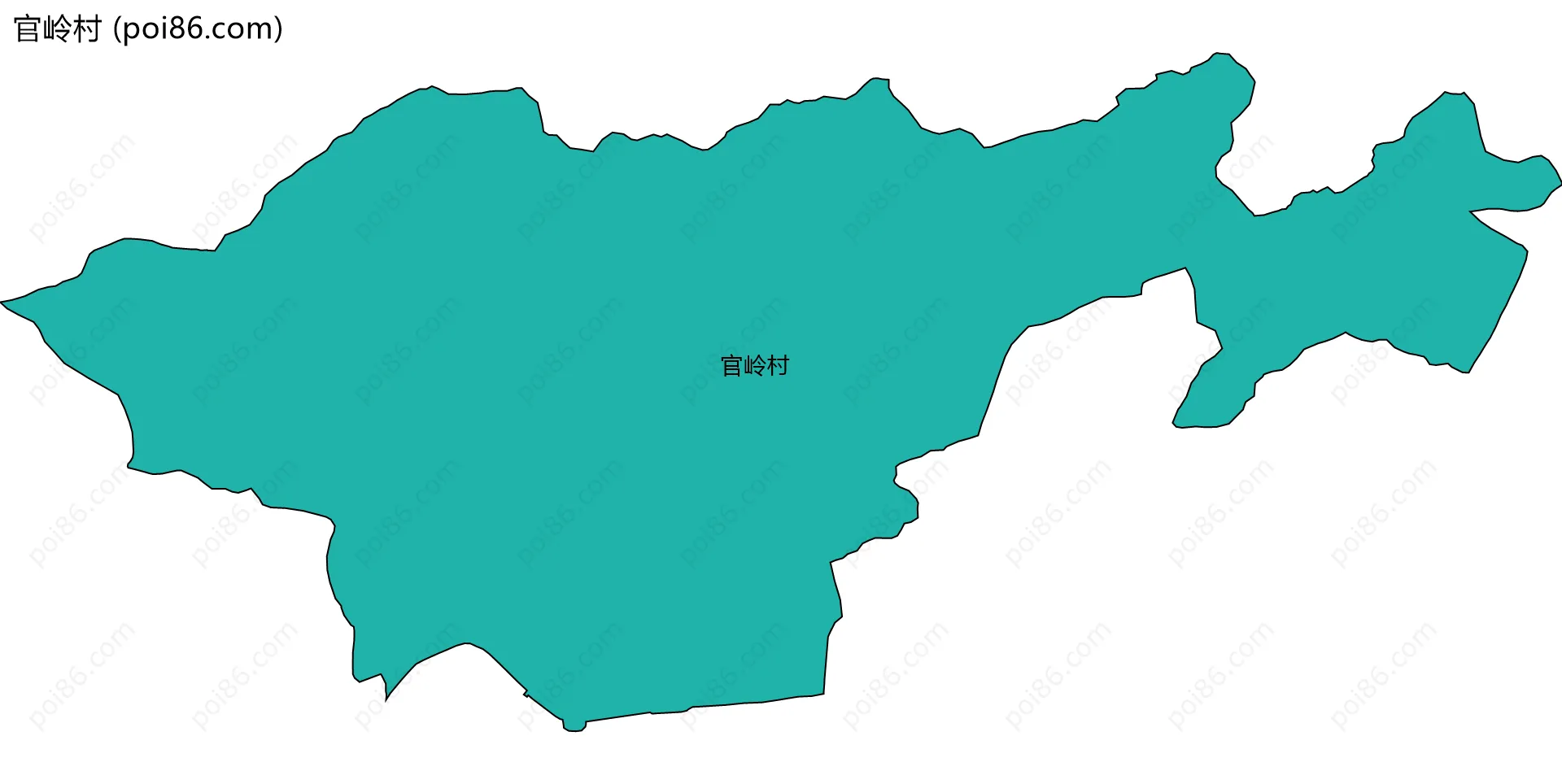 官岭村边界地图