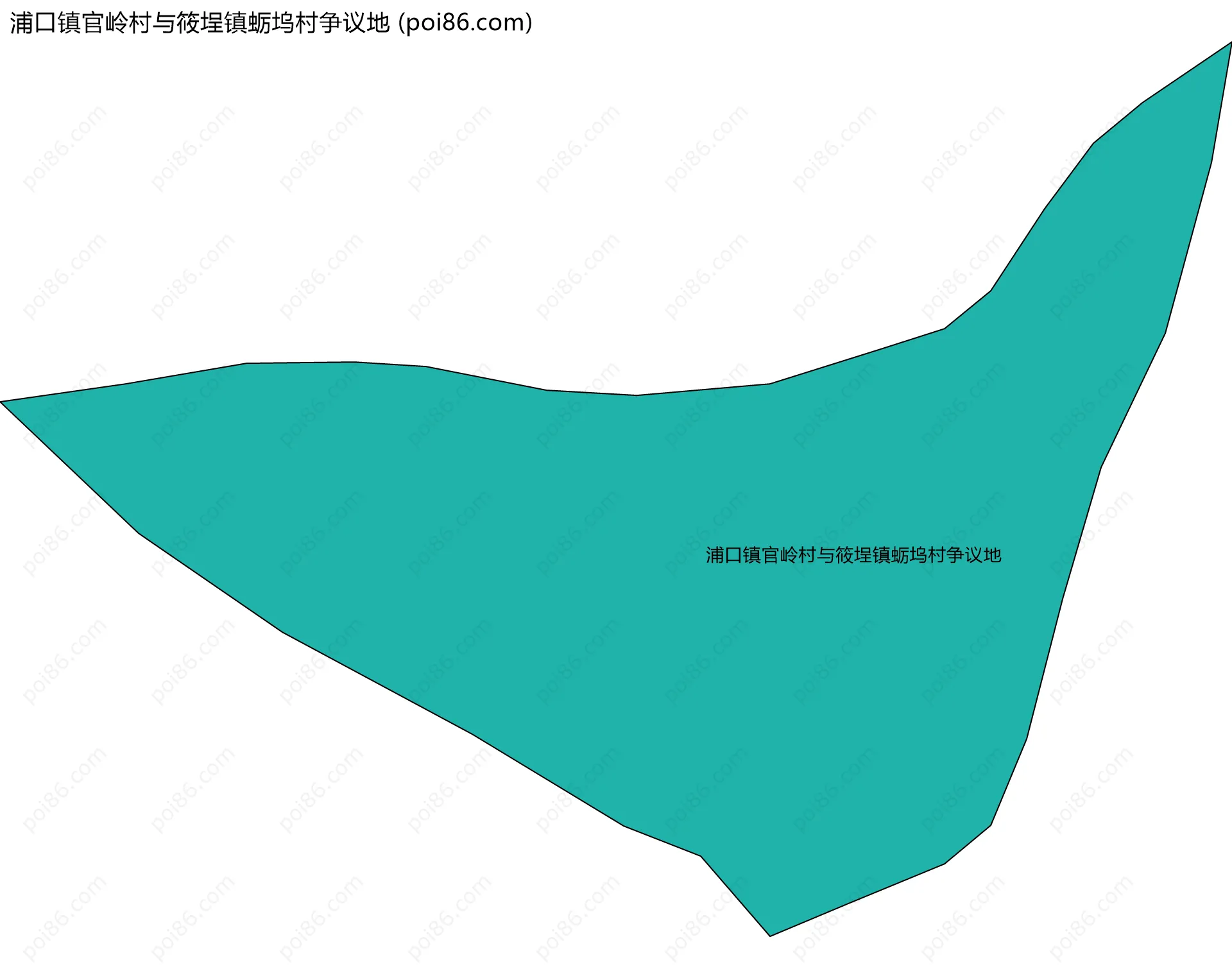 浦口镇官岭村与筱埕镇蛎坞村争议地边界地图