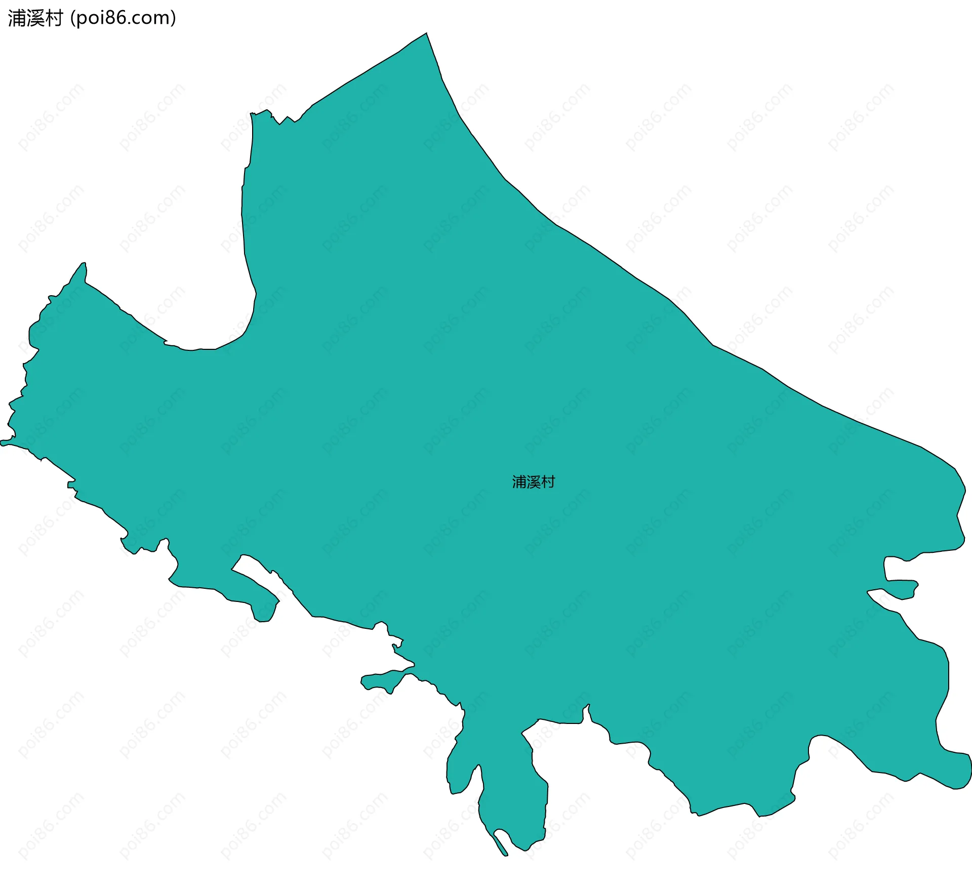 浦溪村边界地图