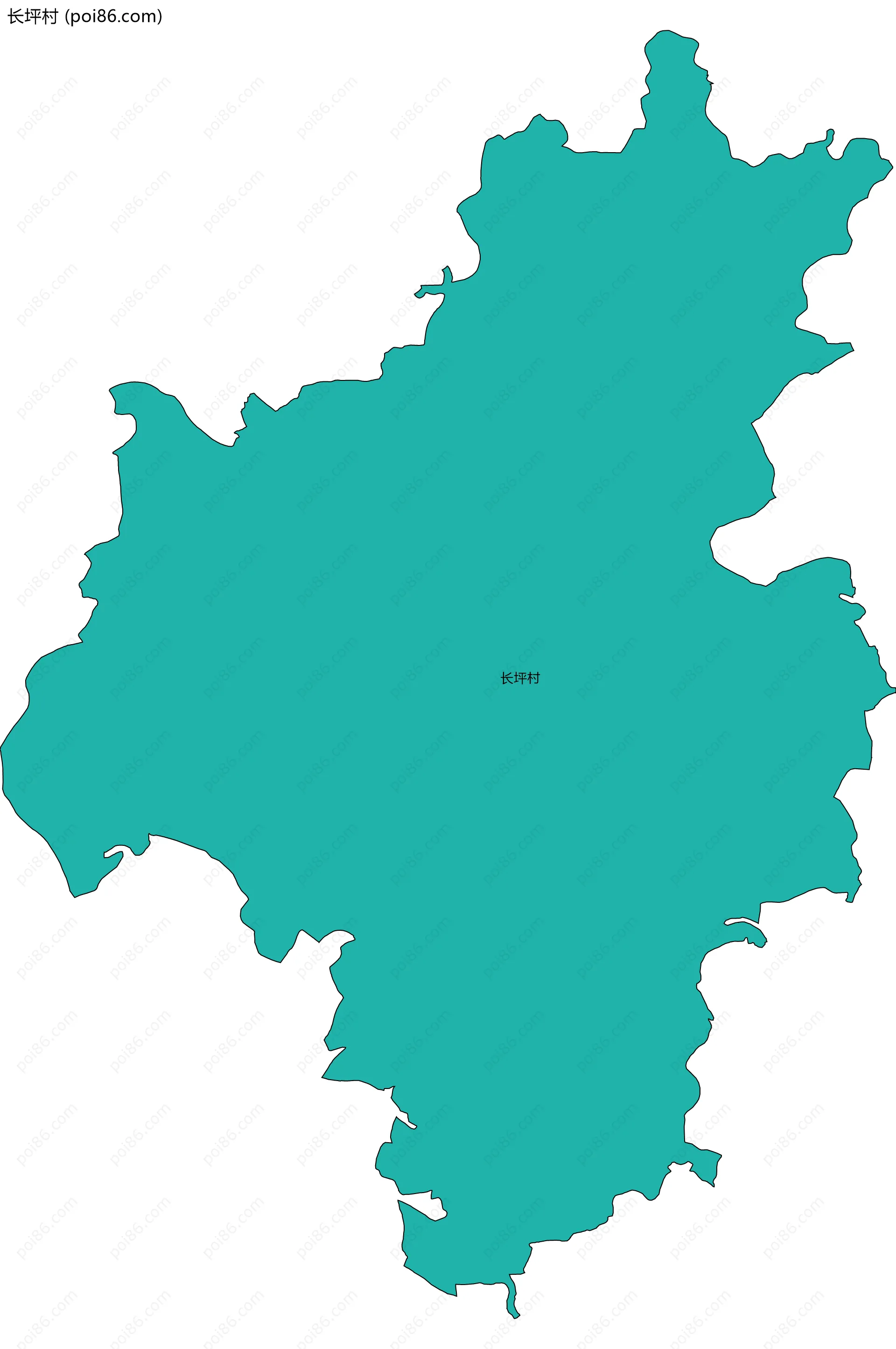 长坪村边界地图