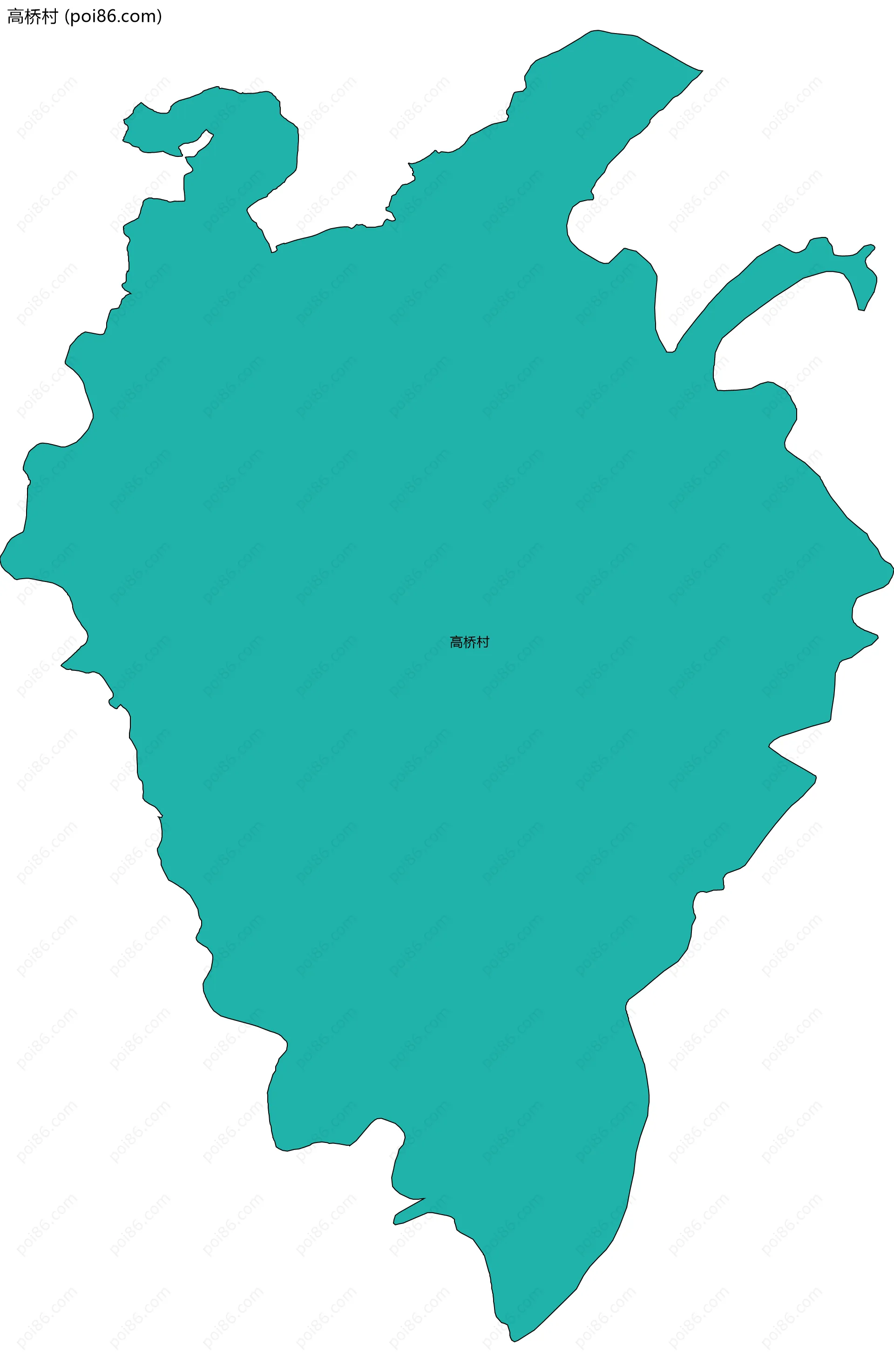 高桥村边界地图