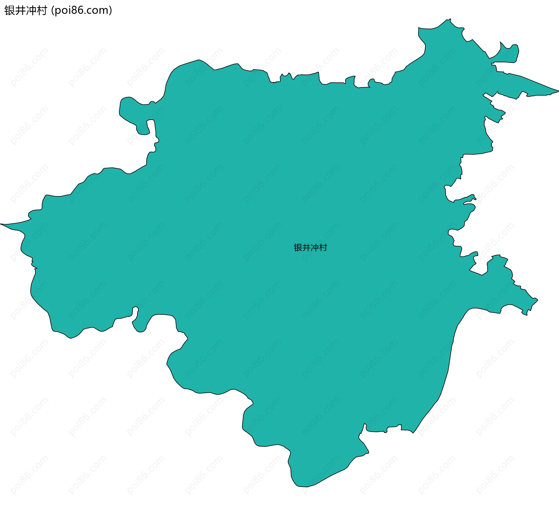 银井冲村边界地图