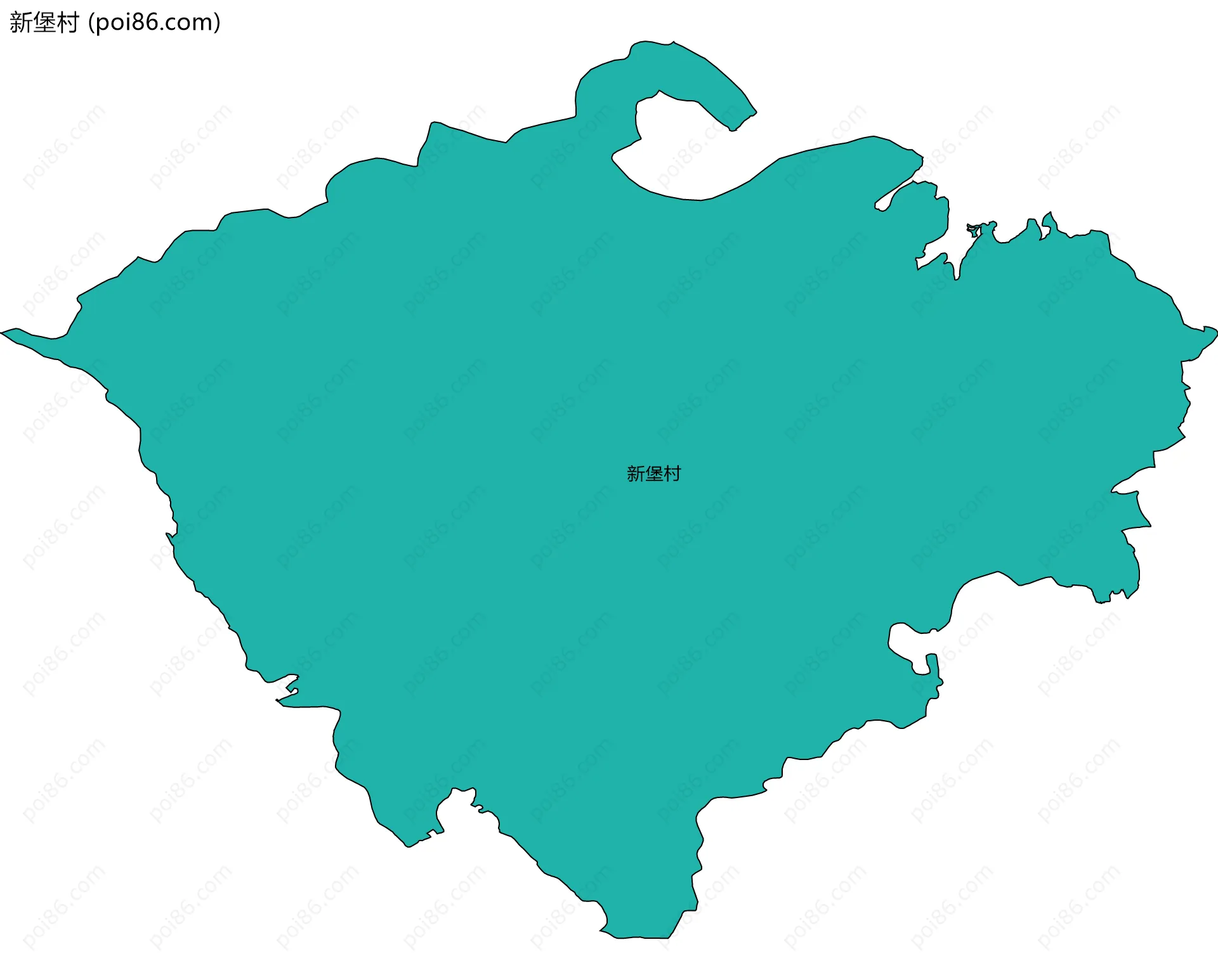 新堡村边界地图