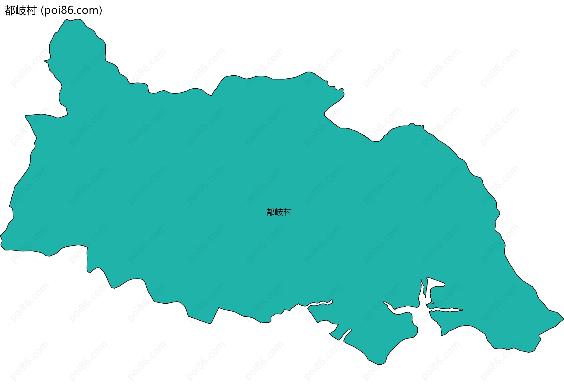 都岐村边界地图