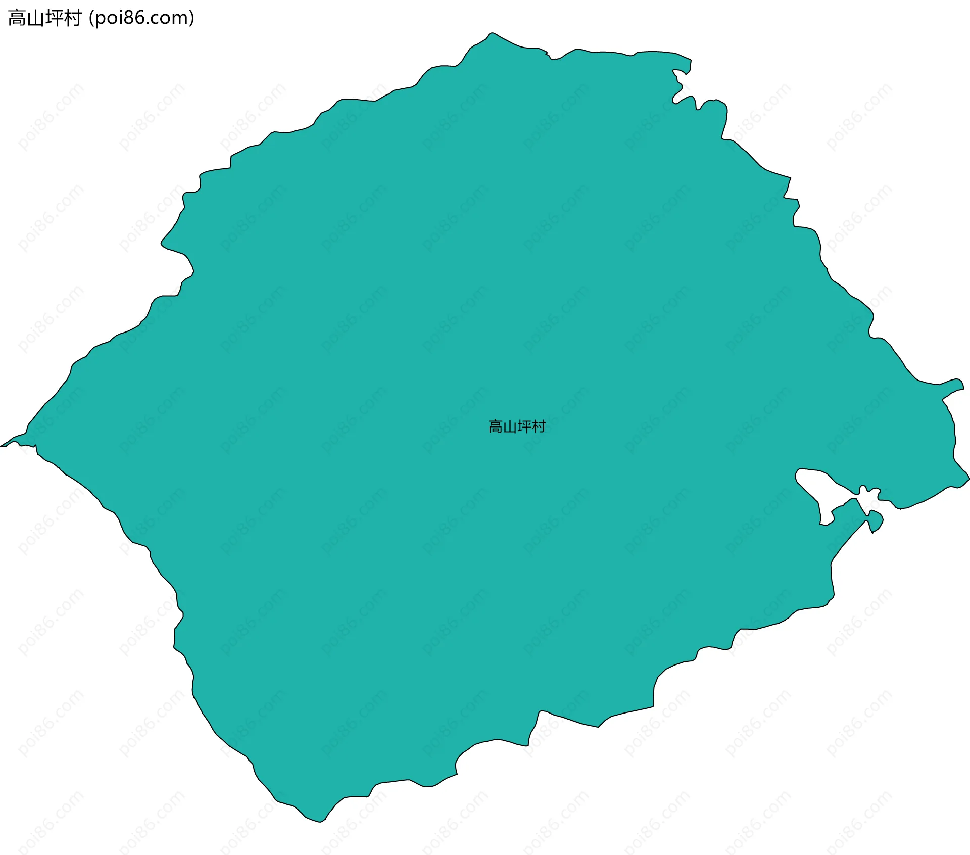 高山坪村边界地图