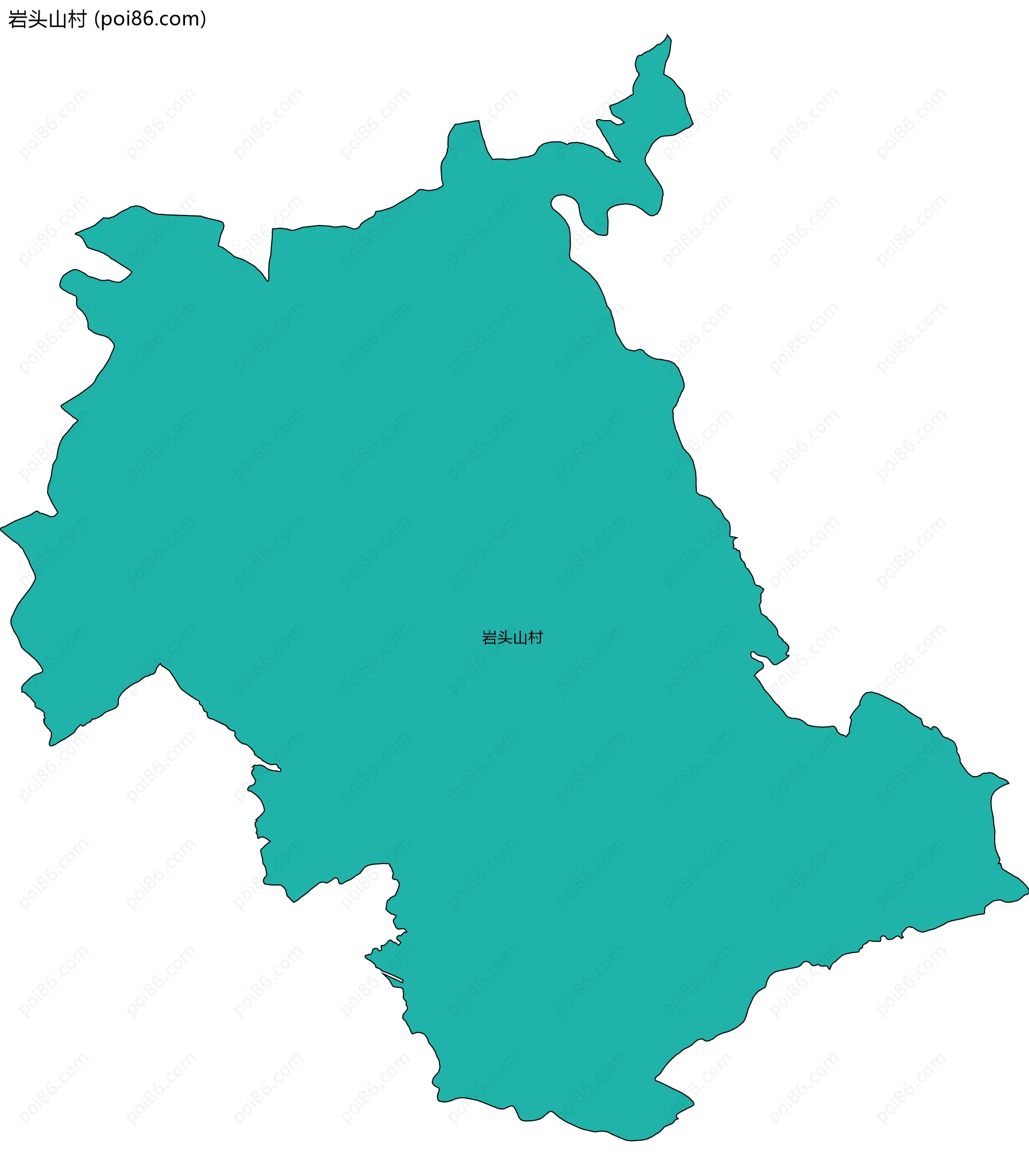 岩头山村边界地图