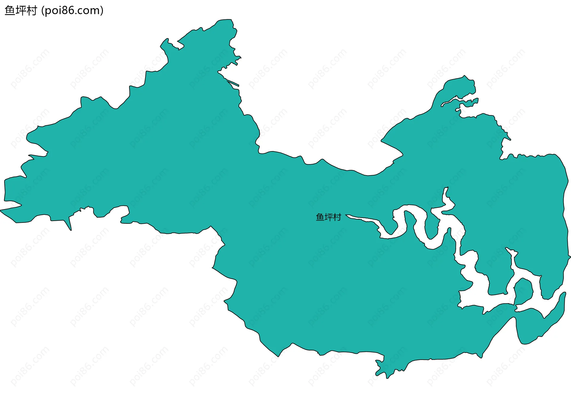 鱼坪村边界地图