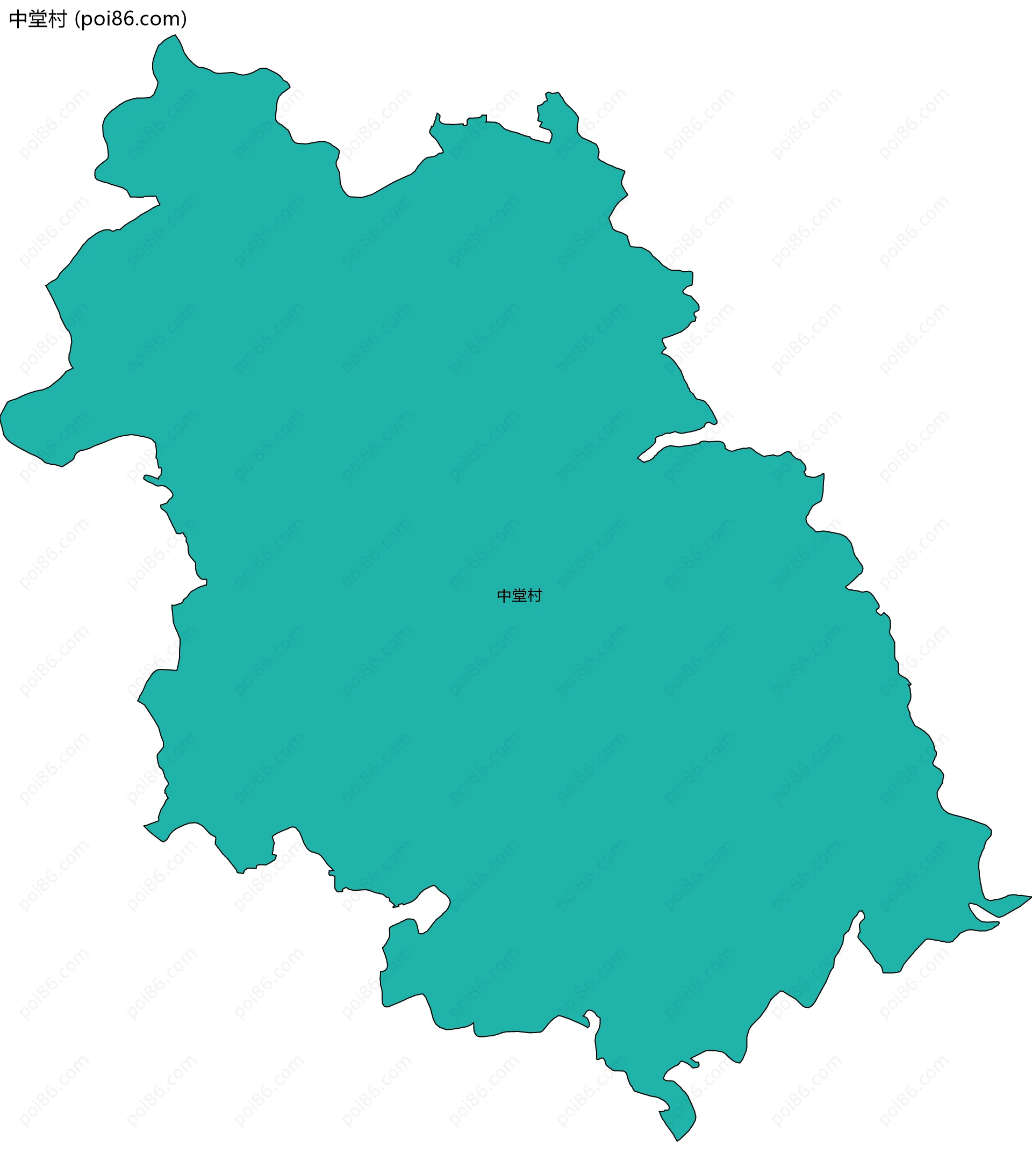 中堂村边界地图