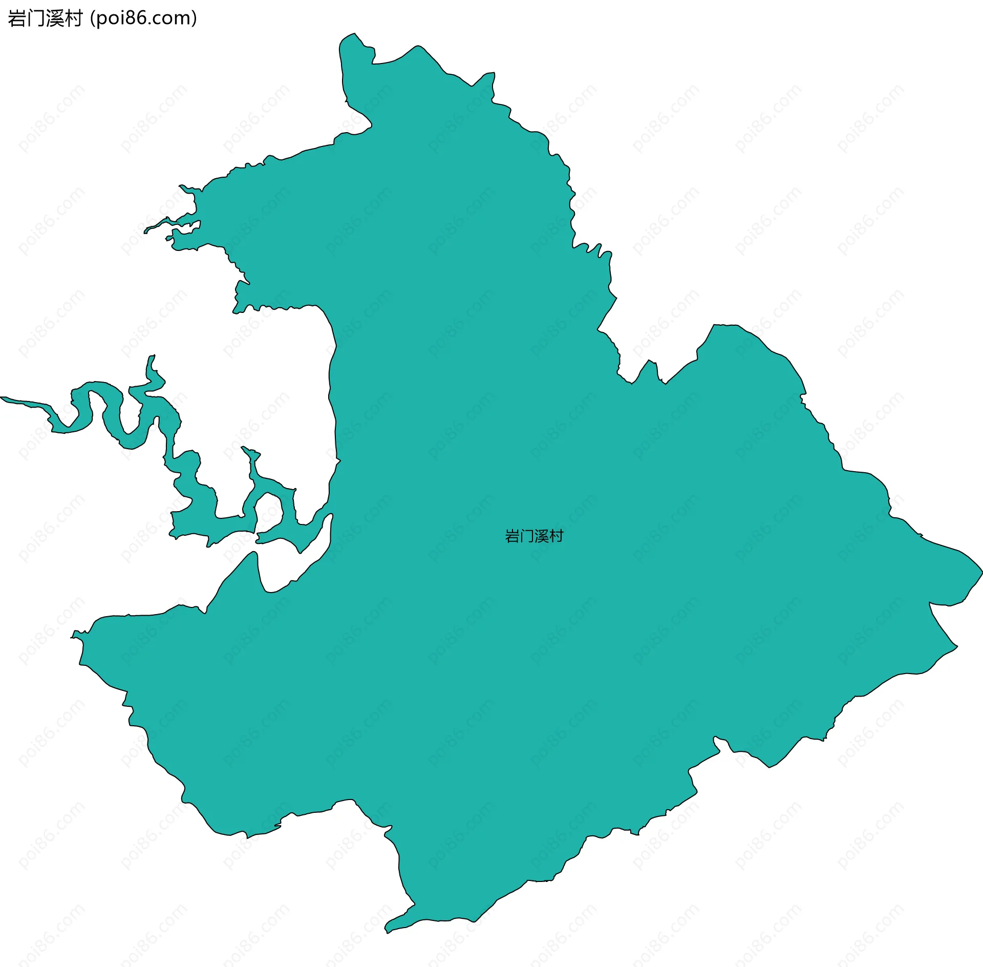 岩门溪村边界地图