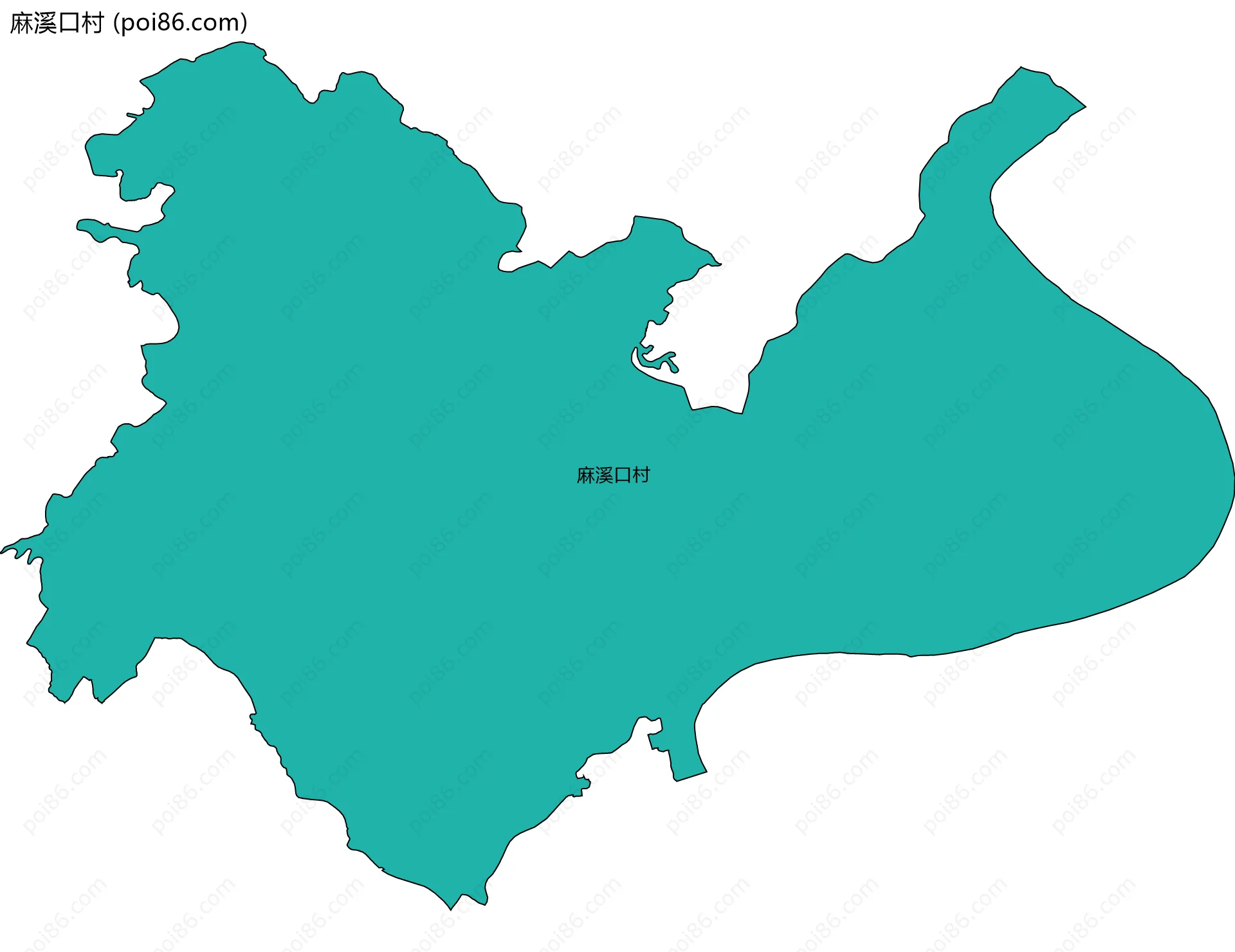 麻溪口村边界地图