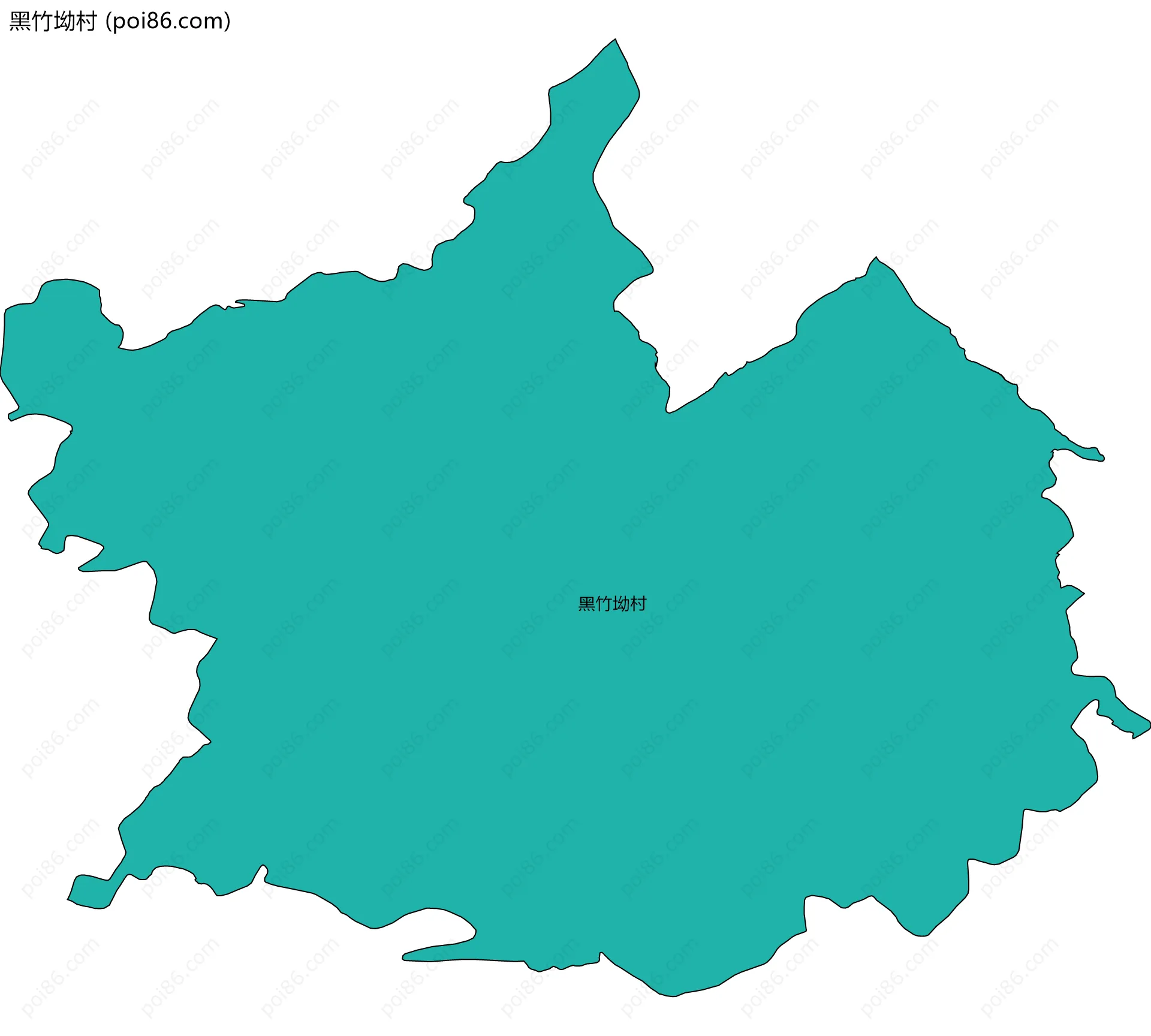 黑竹坳村边界地图