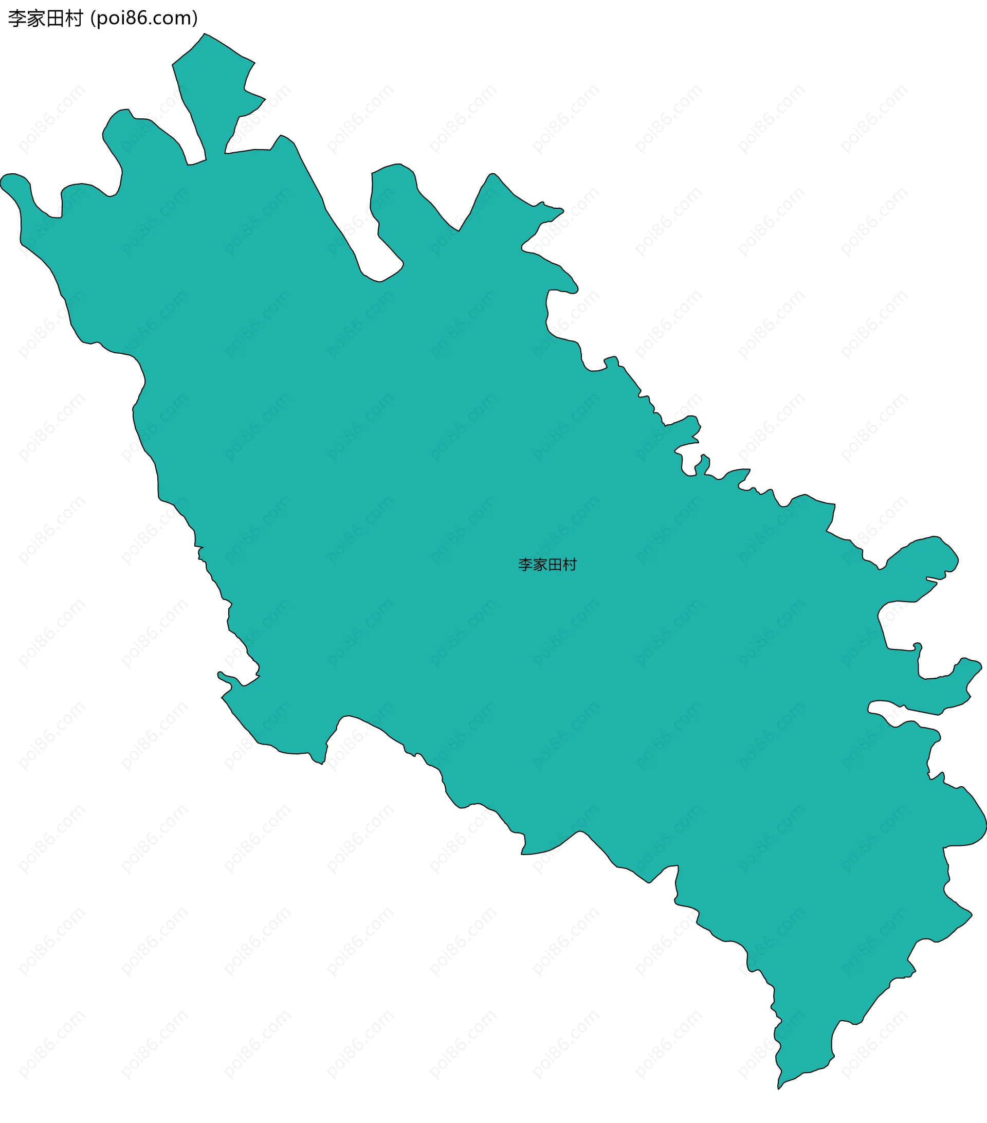 李家田村边界地图