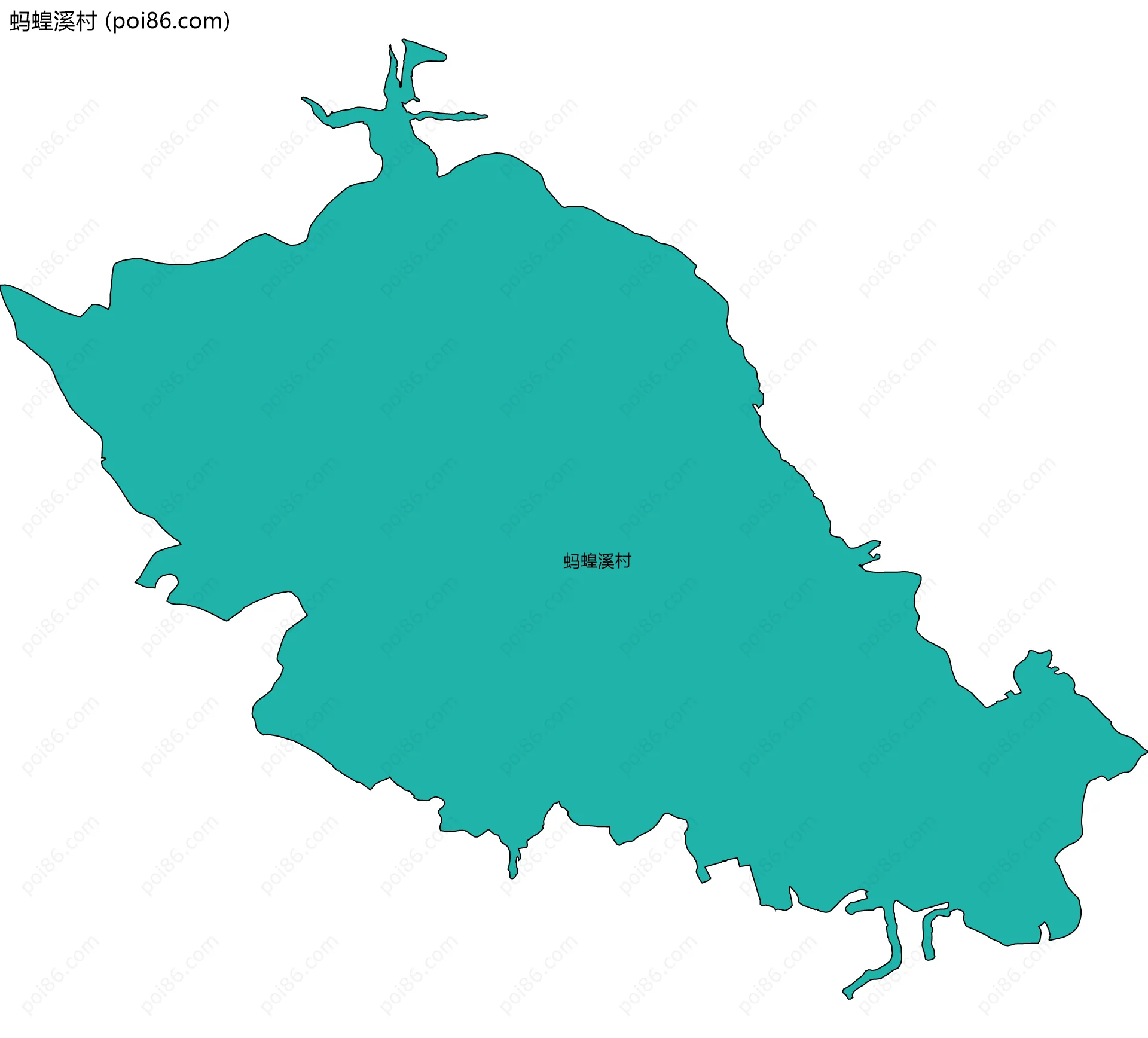 蚂蝗溪村边界地图