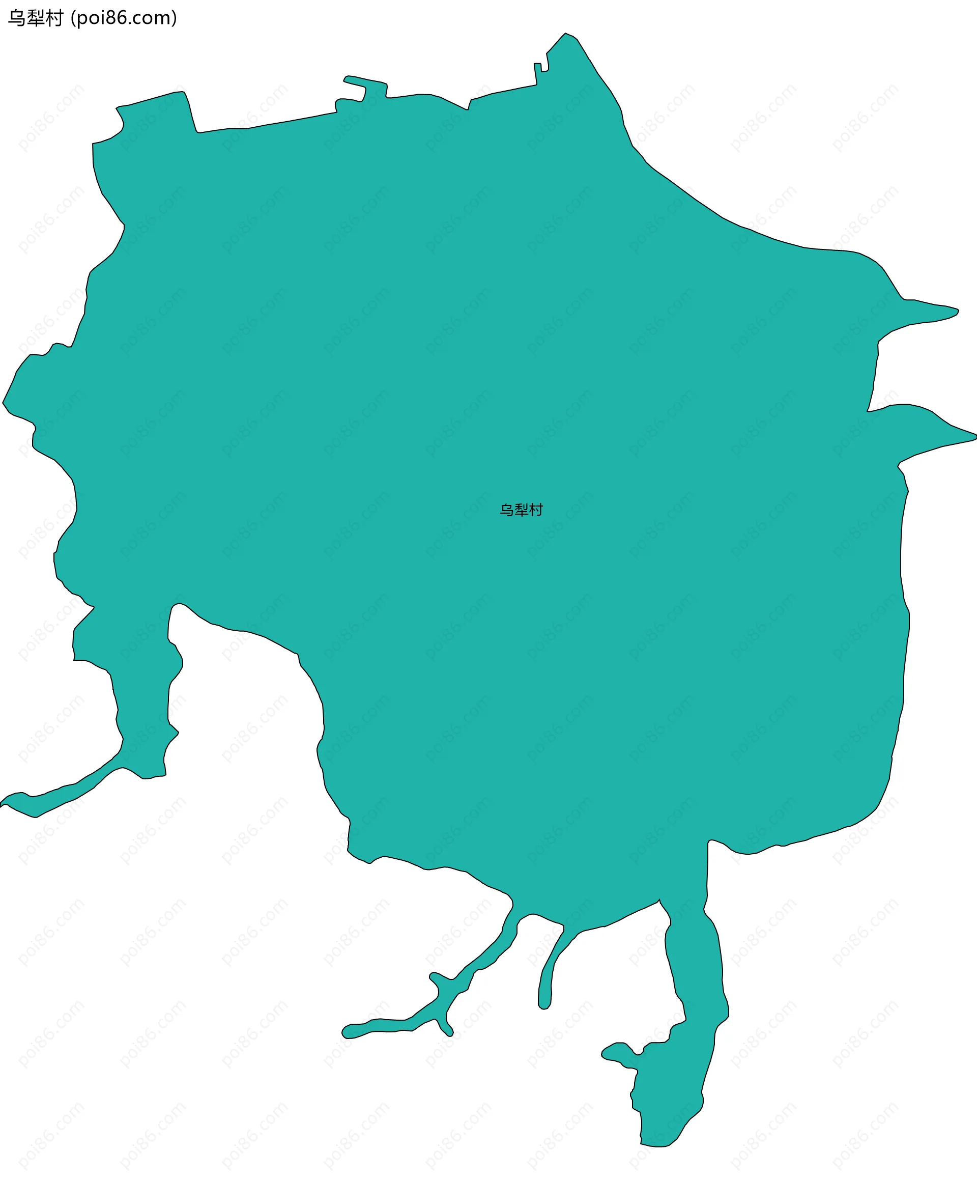 乌犁村边界地图