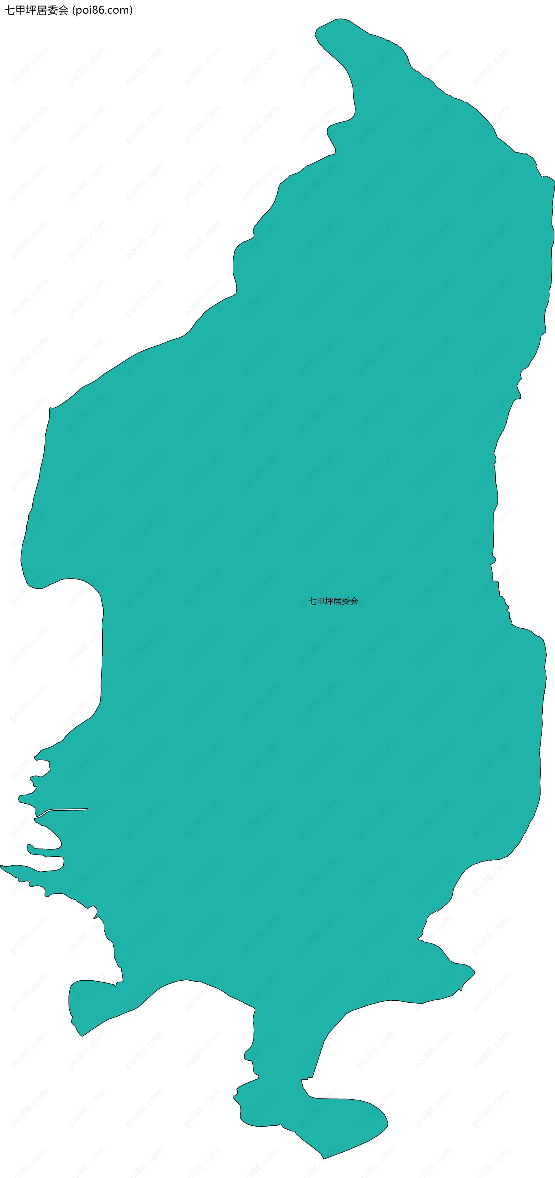 七甲坪居委会边界地图