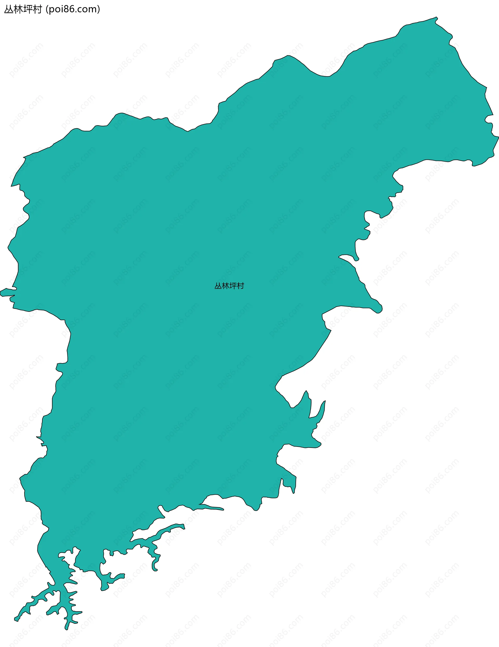 丛林坪村边界地图