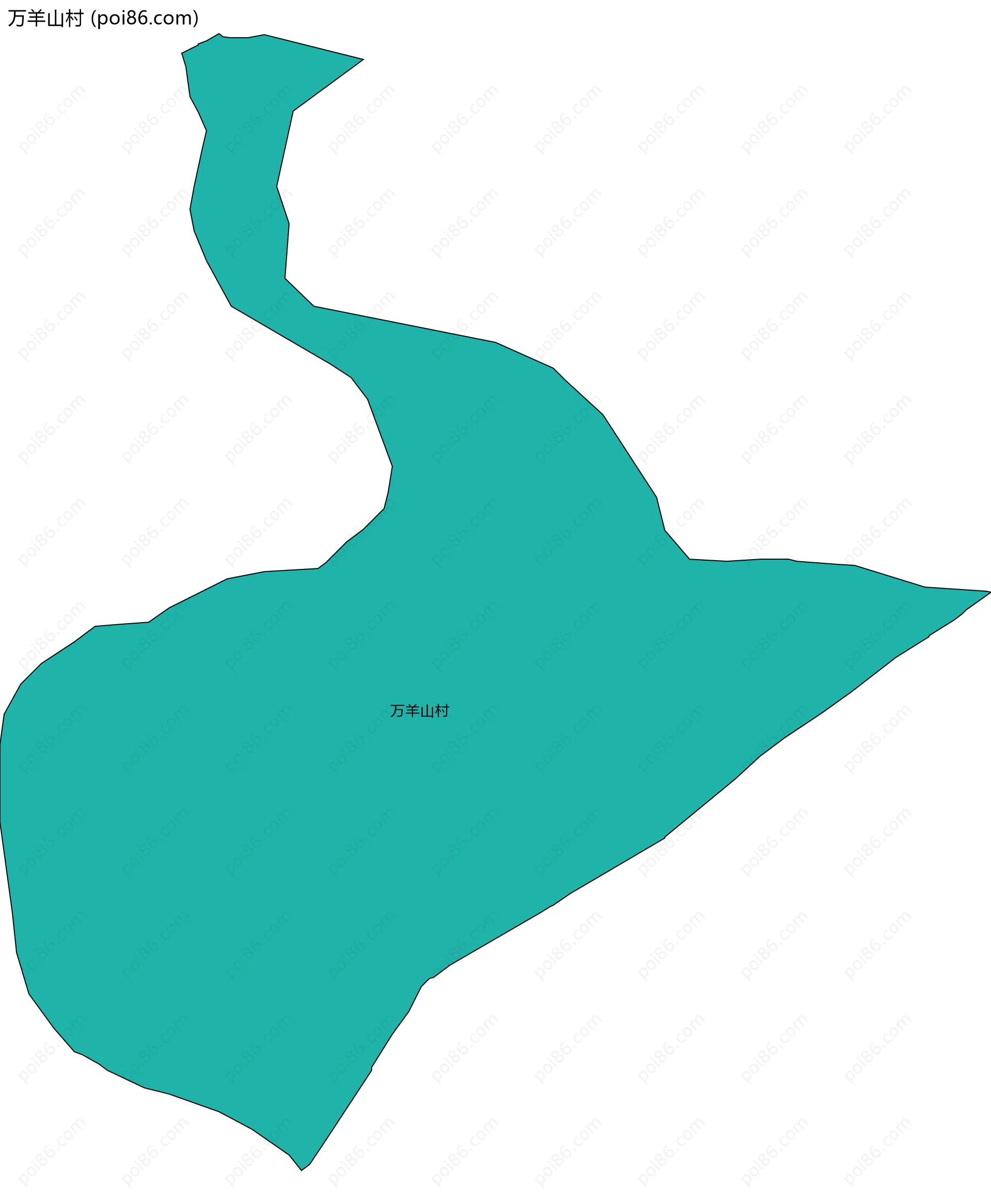 万羊山村边界地图