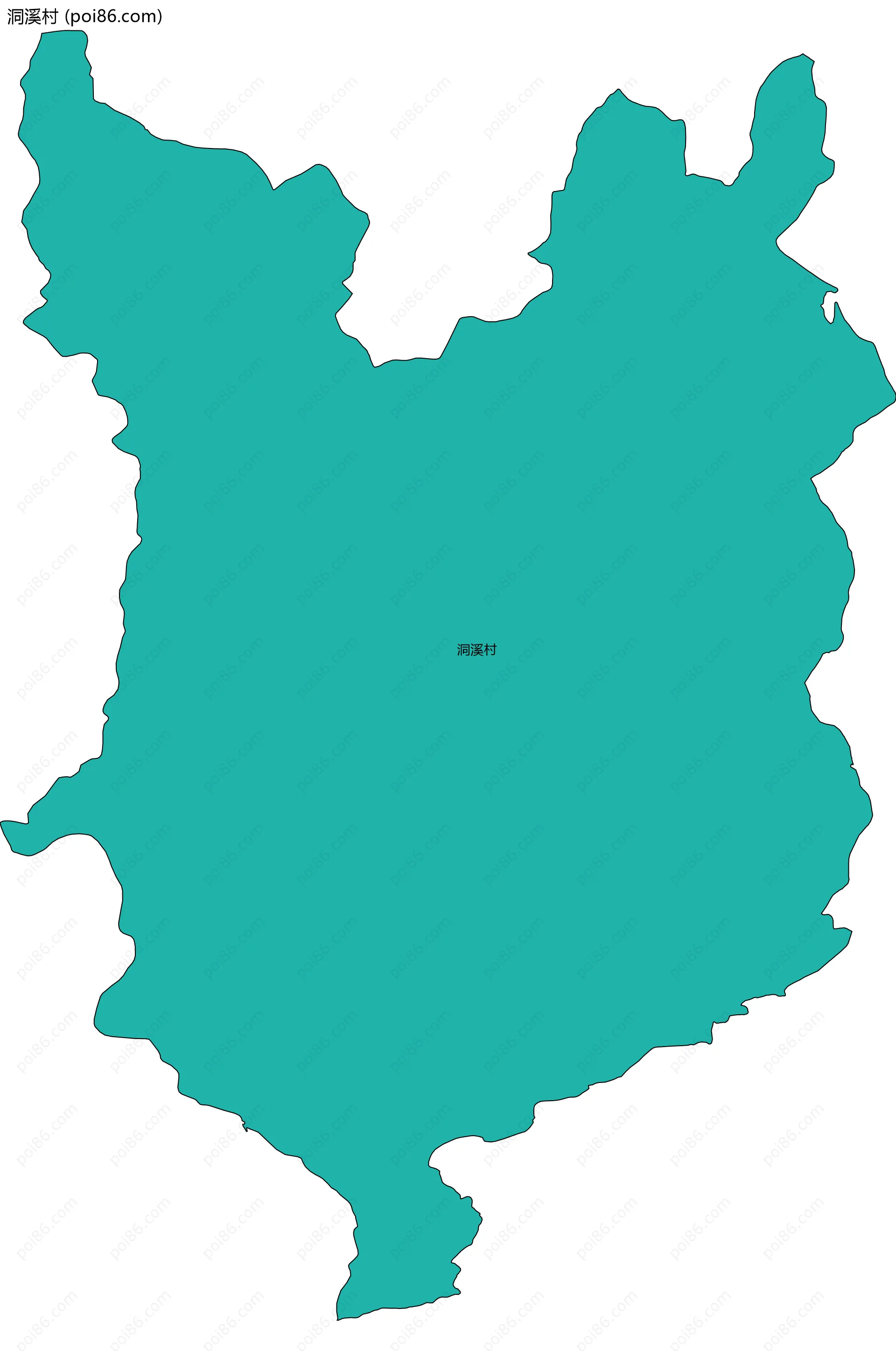洞溪村边界地图